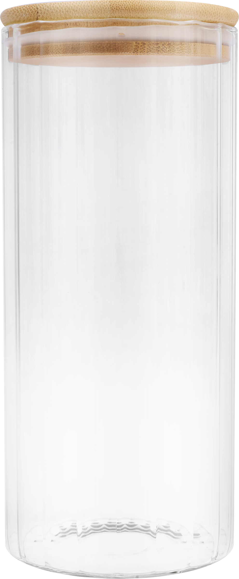 Изображение товара Банка для сыпучих продуктов ATTRIBUTE Lina 1,04л из боросиликатного стекла с крышкой из бамбука