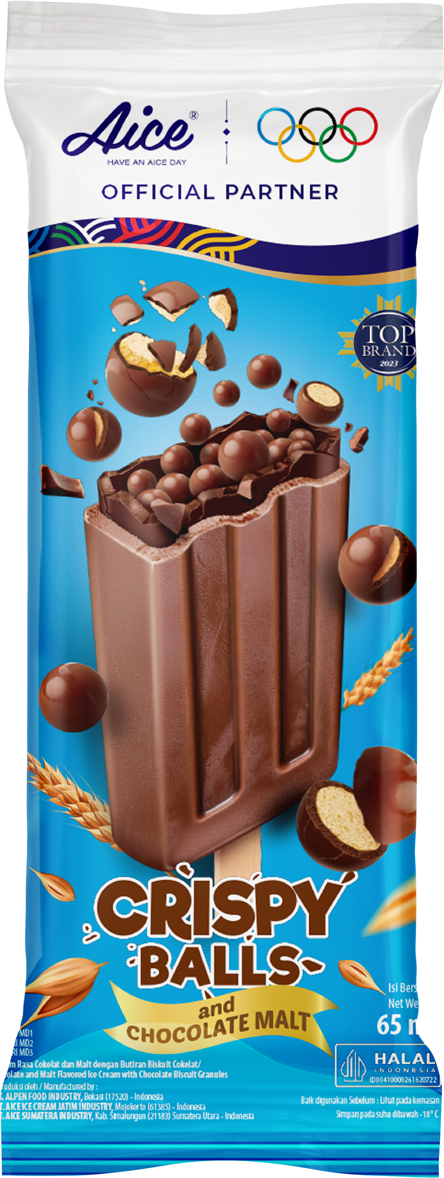 Изображение товара Мороженое AICE Хрустящие шарики эскимо 60г с шоколадной глазурью