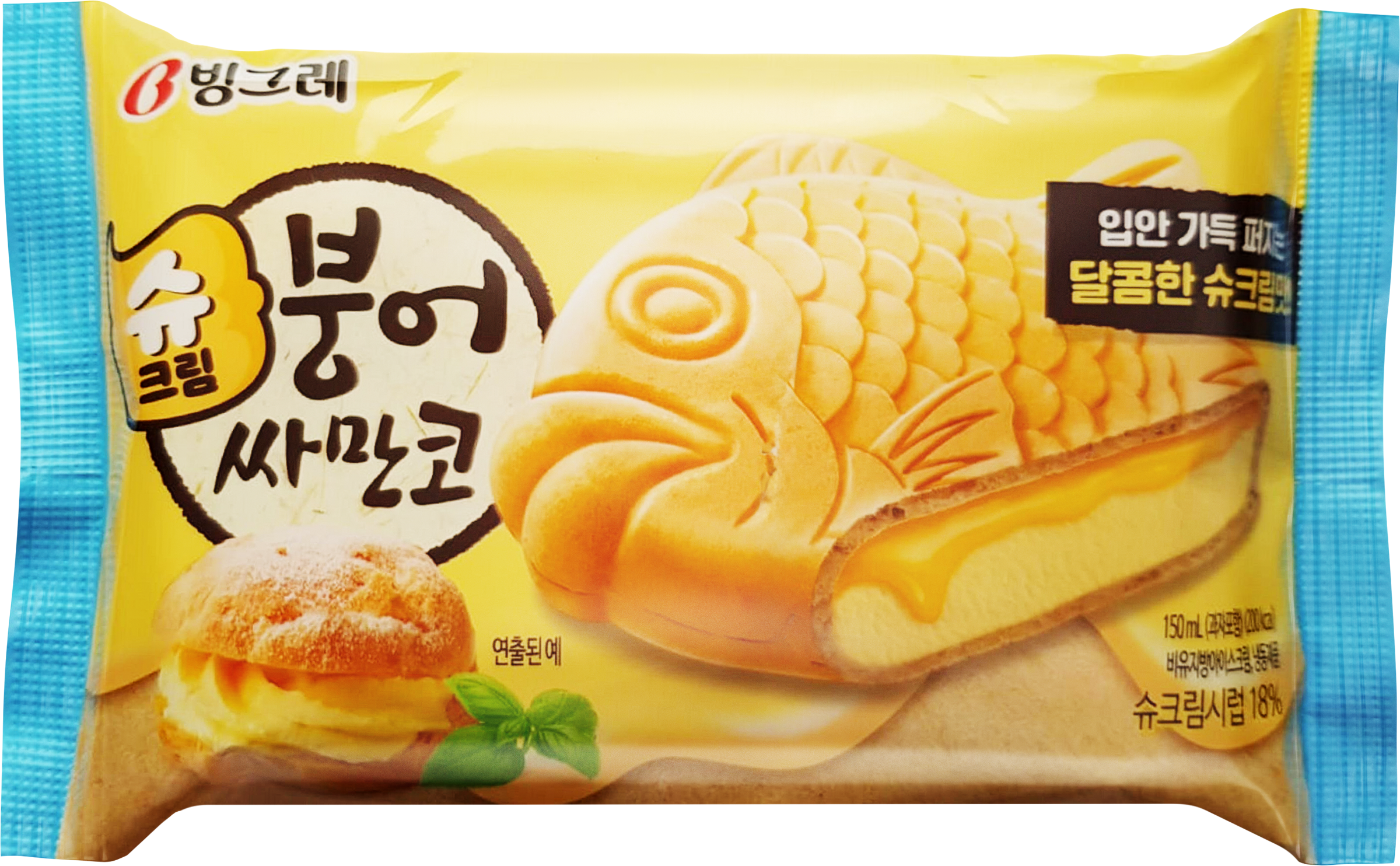 Изображение товара Мороженое BINGGRAE Рыбка сливочное в вафле 90г