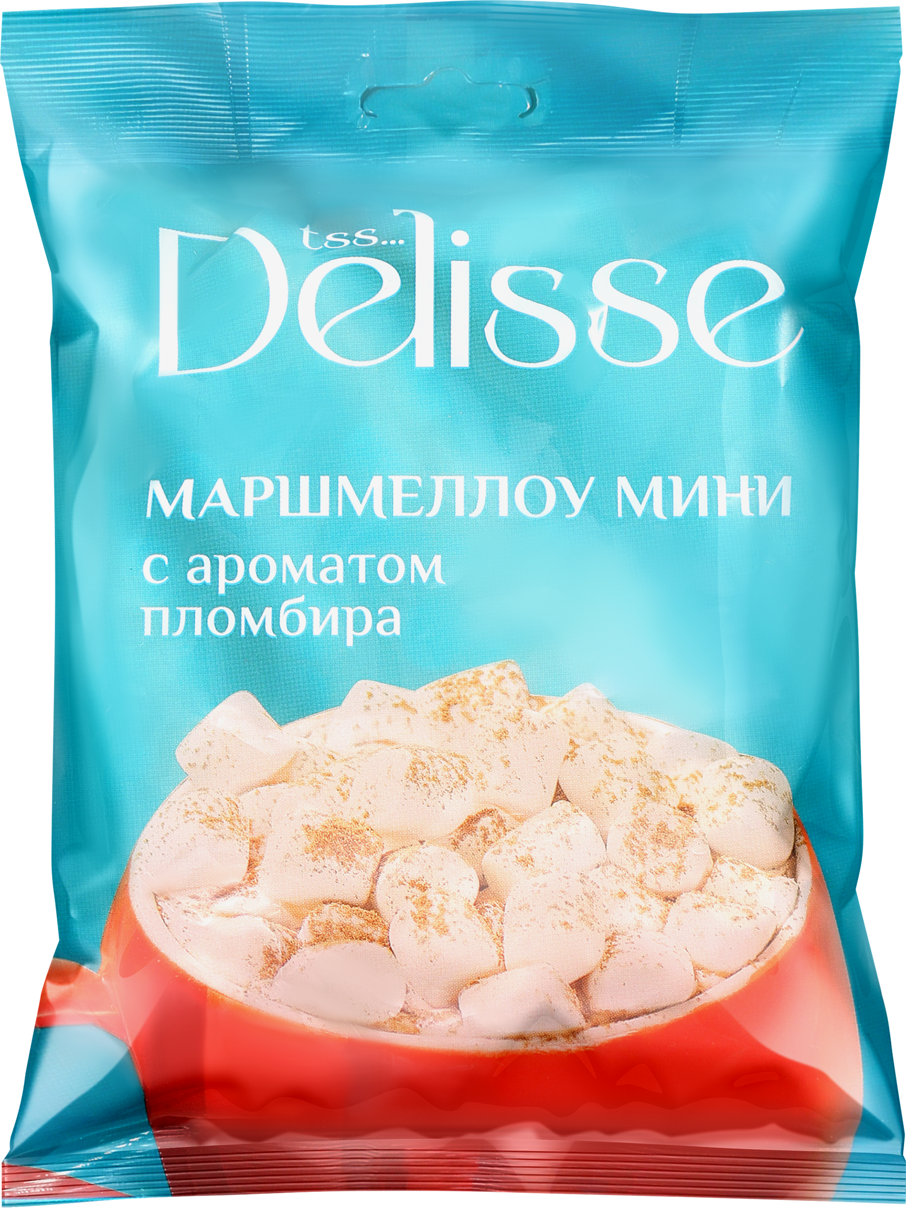 Изображение товара Маршмеллоу DELISSE с ароматом пломбира 70г воздушные зефирки сладкие десерты