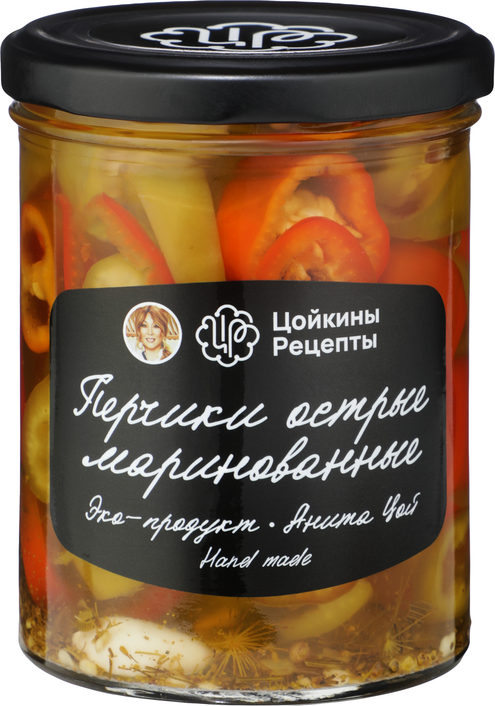 Изображение товара Перчики маринованные ЦОЙКИНЫ РЕЦЕПТЫ острые 390г