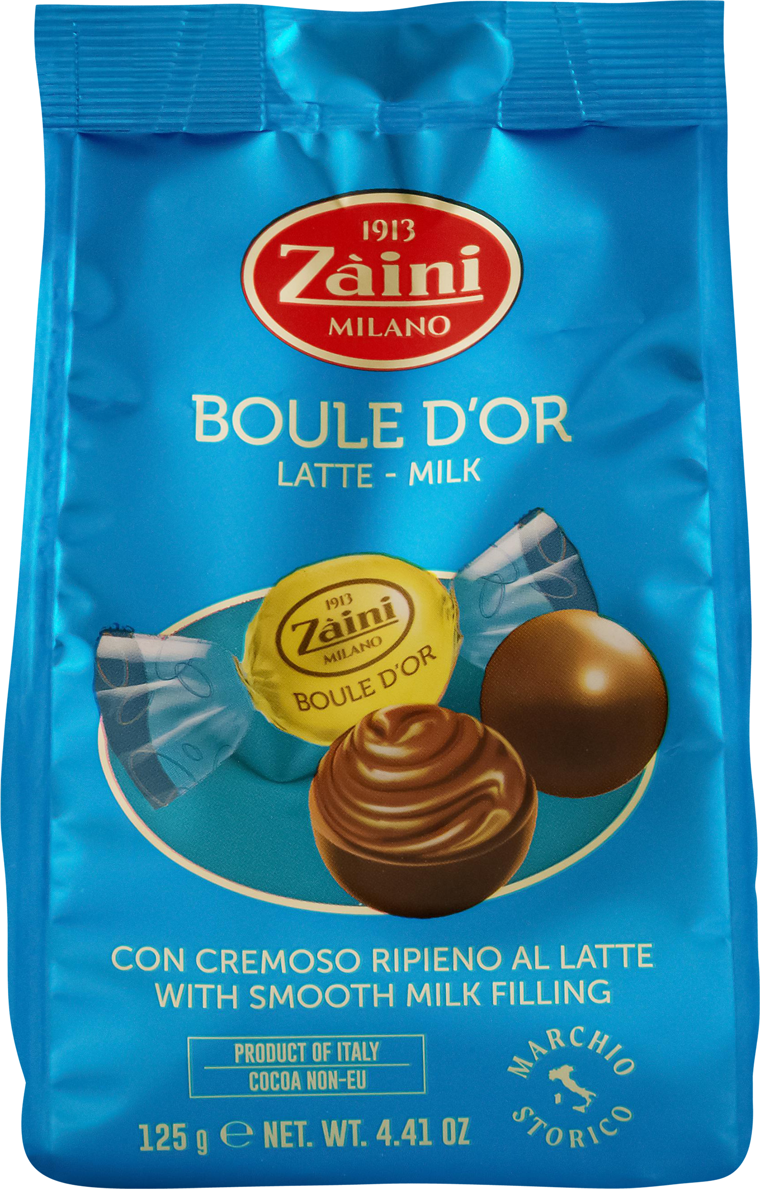 Изображение товара Конфеты шоколадные ZAINI Boule d'or из молочного шоколада, 125г