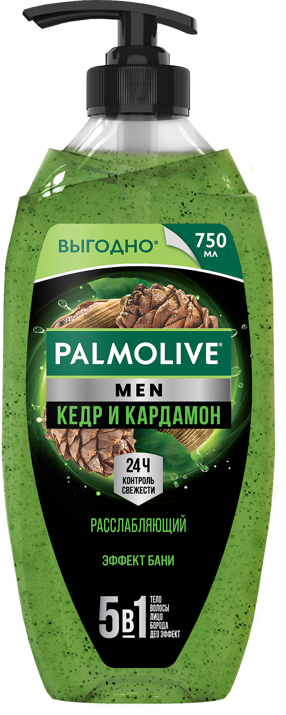 Изображение товара Гель для душа мужской PALMOLIVE Men Кедр и кардамон 5в1 750мл