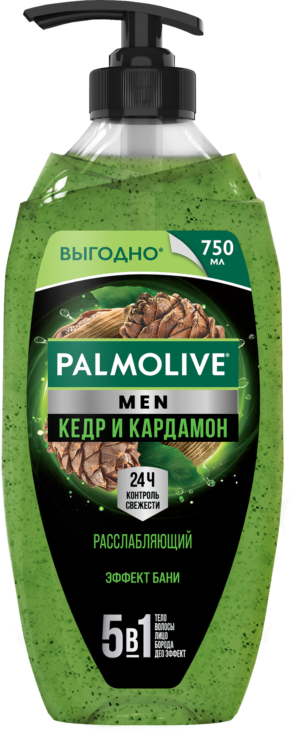 Изображение товара Гель для душа мужской PALMOLIVE Men Кедр и кардамон 5в1 750мл