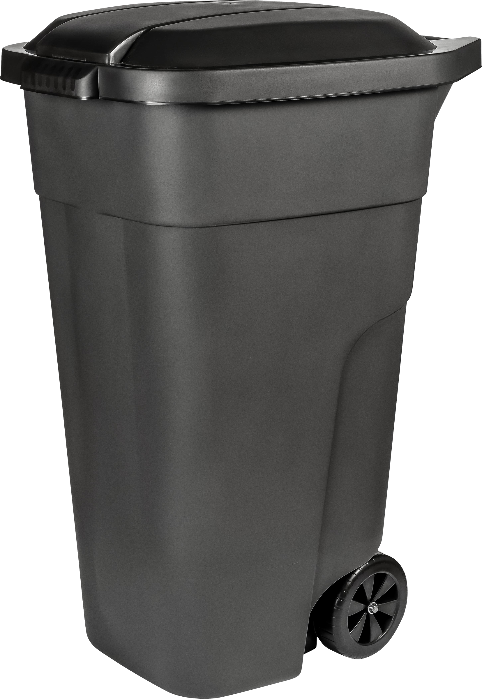 Изображение товара Бак для мусора с крышкой PLAST TEAM 110л на колесах, серый