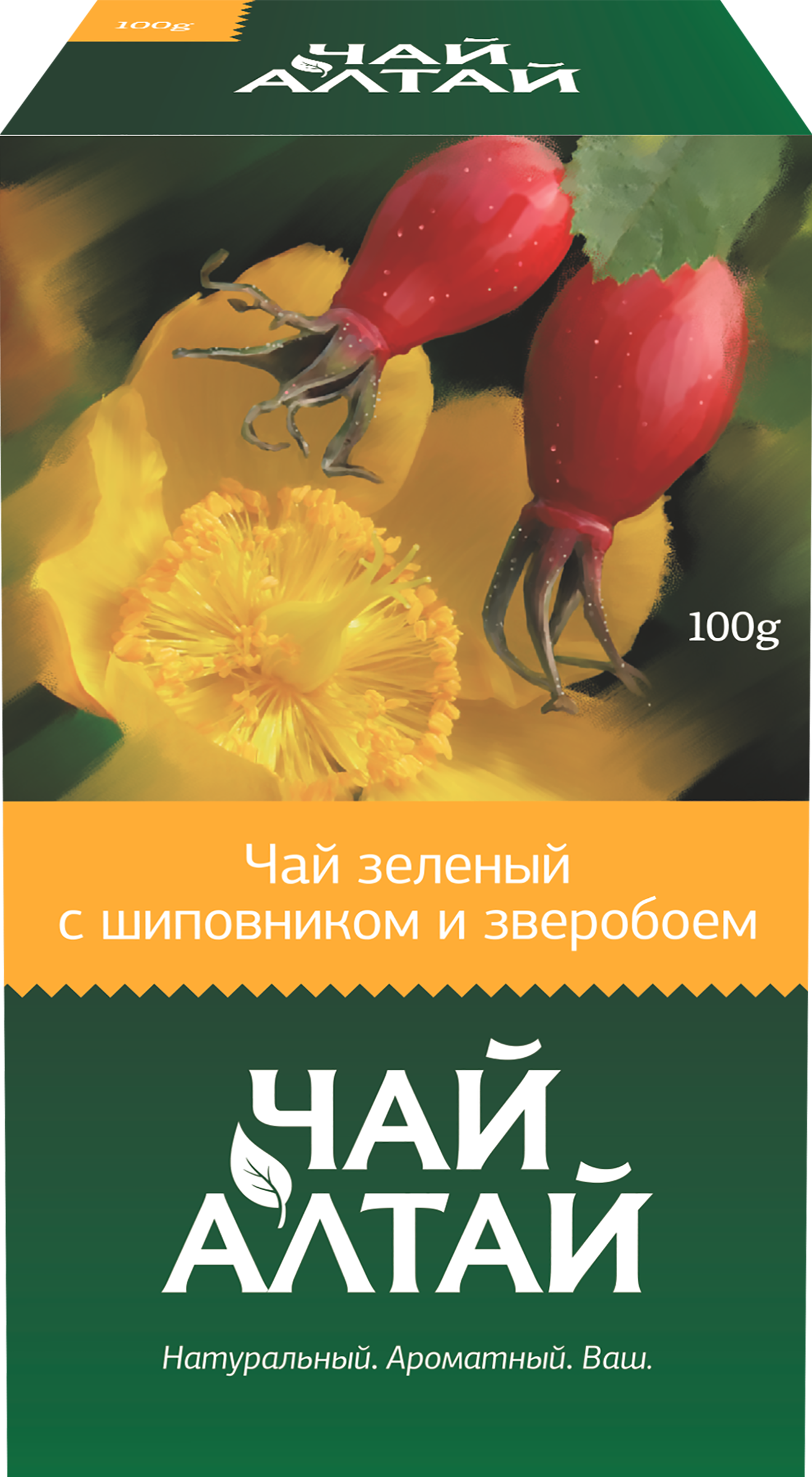 Изображение товара Чай зеленый ЧАЙ АЛТАЙ с шиповником и зверобоем 100 г
