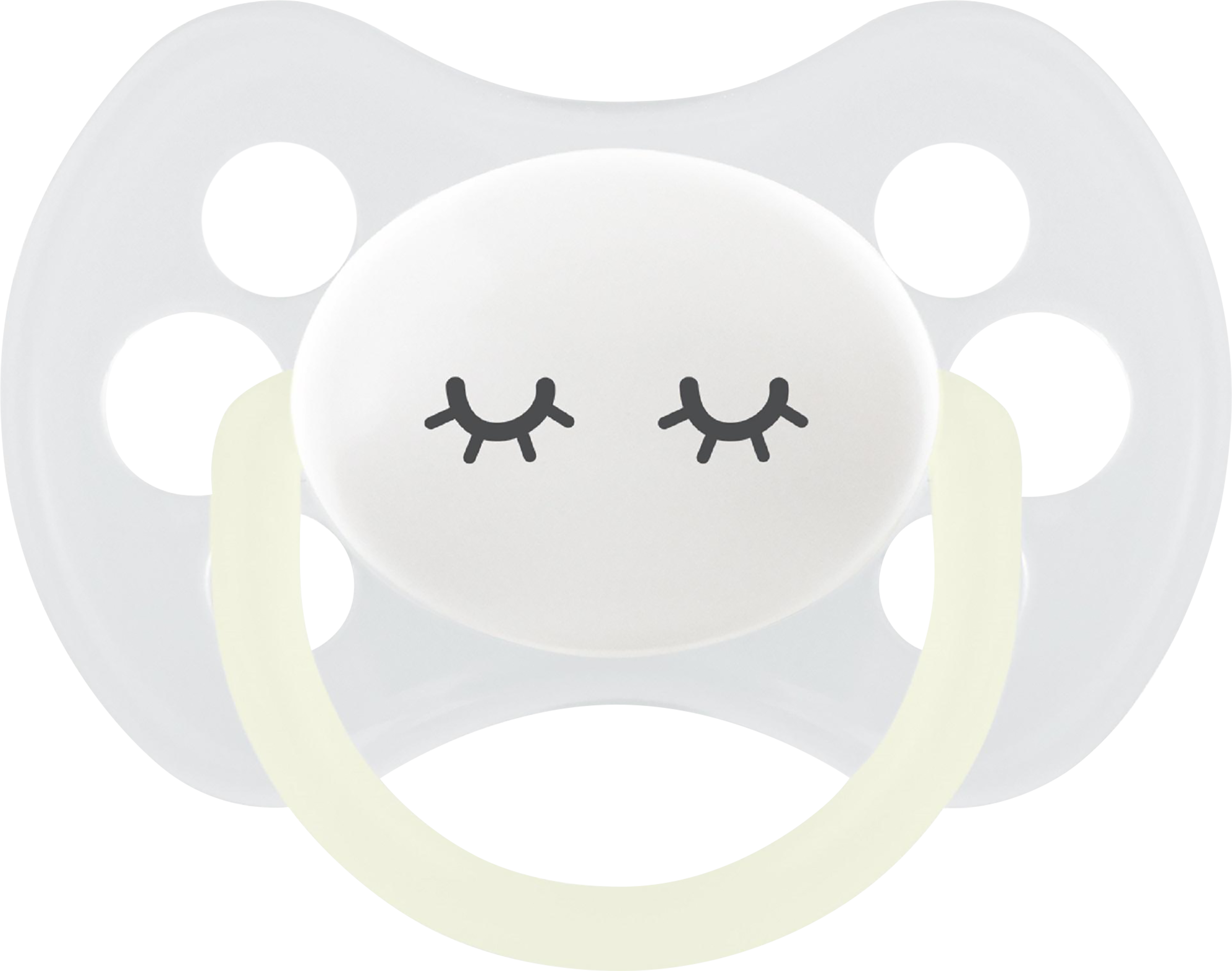 Изображение товара Pustyshka LUBBY латексная со светящимся кольцом, круглой соской, 0+ мес.