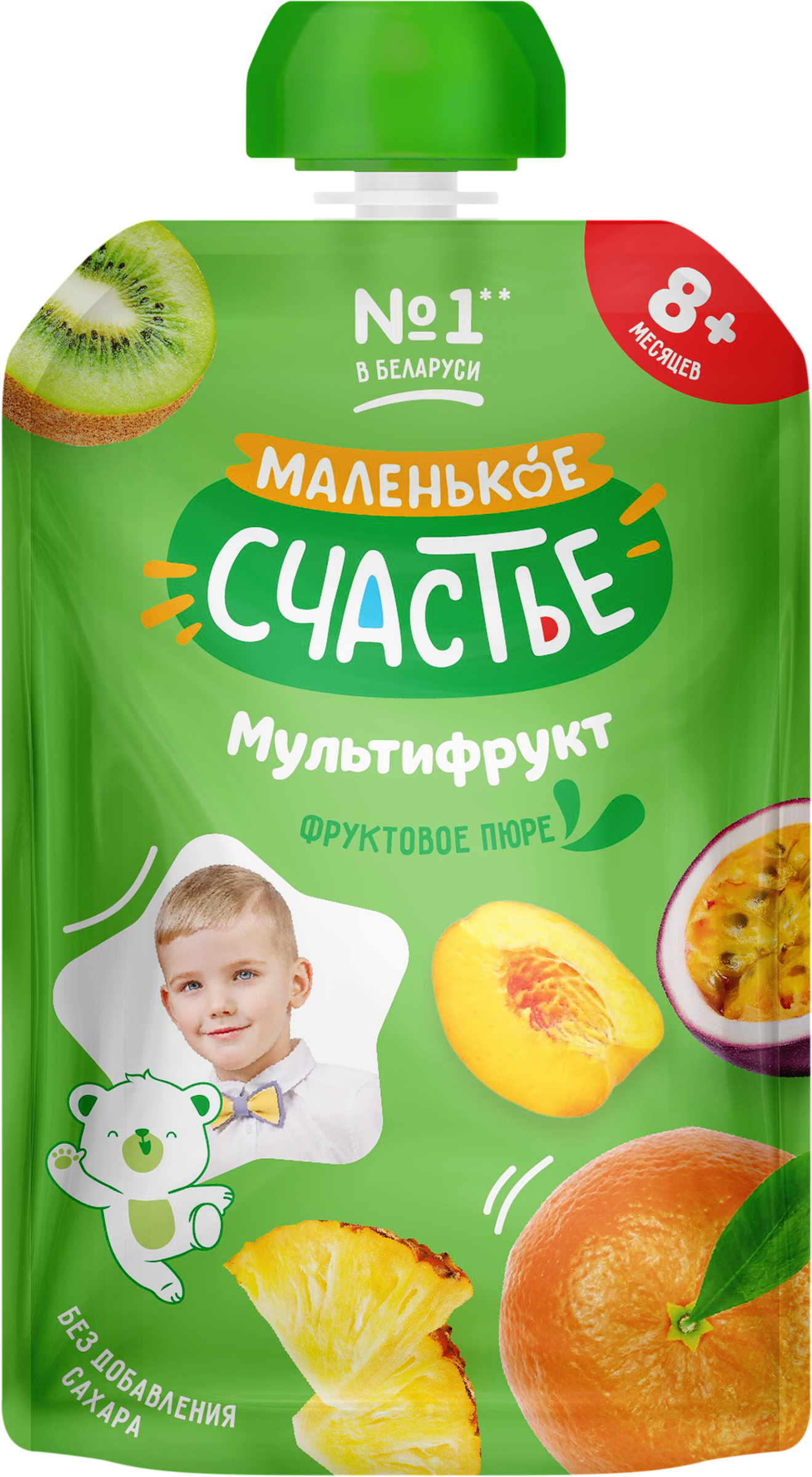 Изображение товара Фруктовое пюре МАЛЕНЬКОЕ СЧАСТЬЕ Мультифрукт  measure