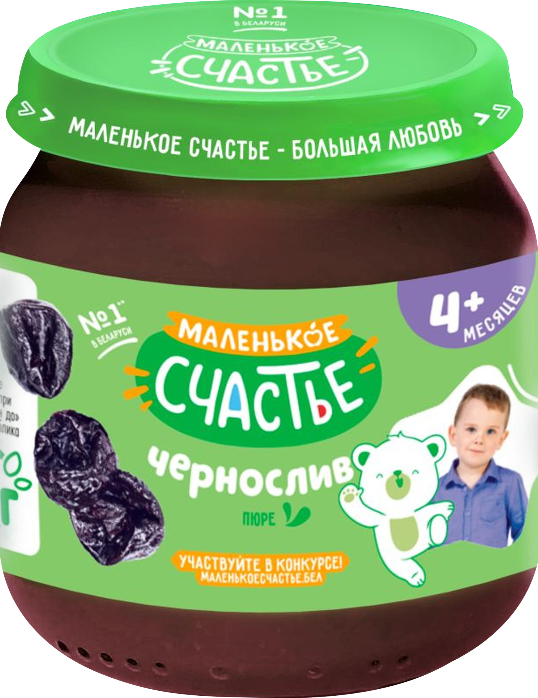 Изображение товара Фруктовое пюре МАЛЕНЬКОЕ СЧАСТЬЕ Чернослив  гигиеничный и натуральный продукт для детей и взрослых