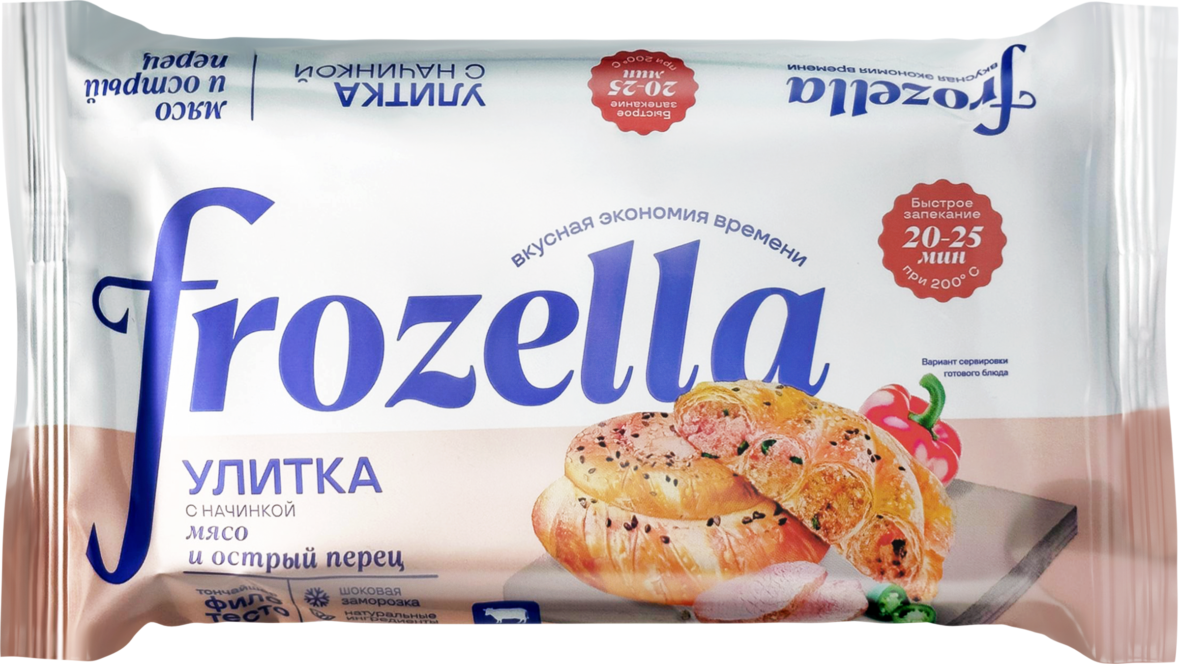 Изображение товара Улитка замороженная FROZELLA Греческая с мясом и острым перцем 200г