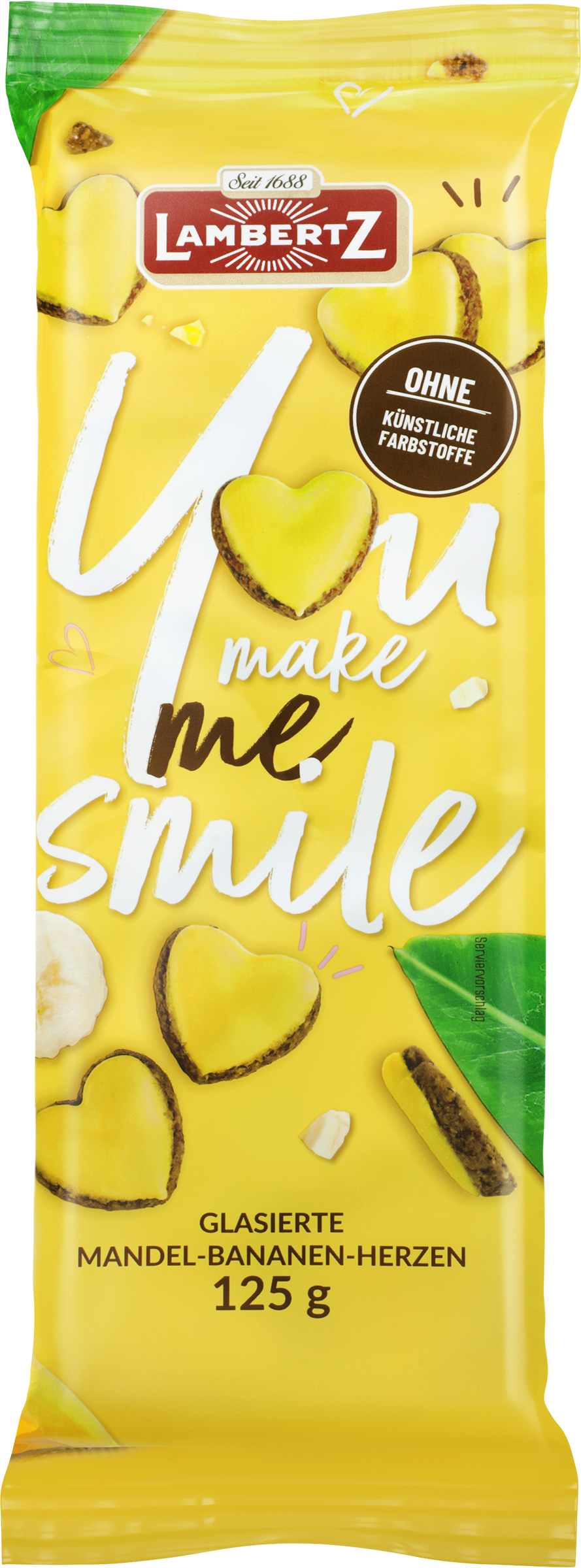 Изображение товара Печенье LAMBERTZ You make me smile миндальное с бананом 125 г