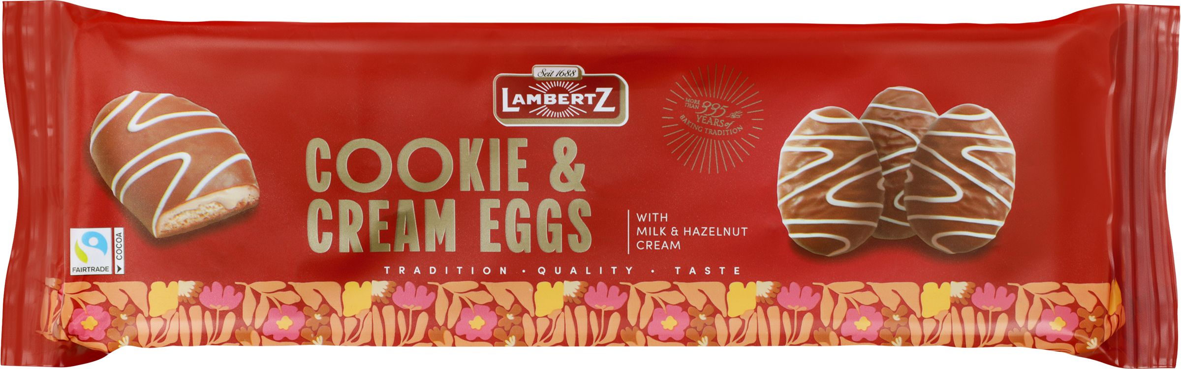 Изображение товара Печенье LAMBERTZ Cookie & Cream Eggs фигурное с кремом и шоколадом 160г