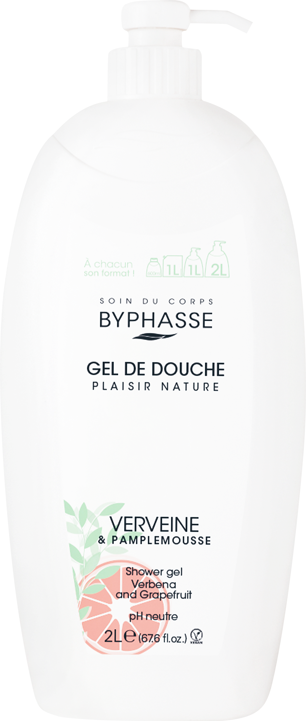 Изображение товара Гель для душа BYPHASSE Вербена и грейпфрут 2л для женщин