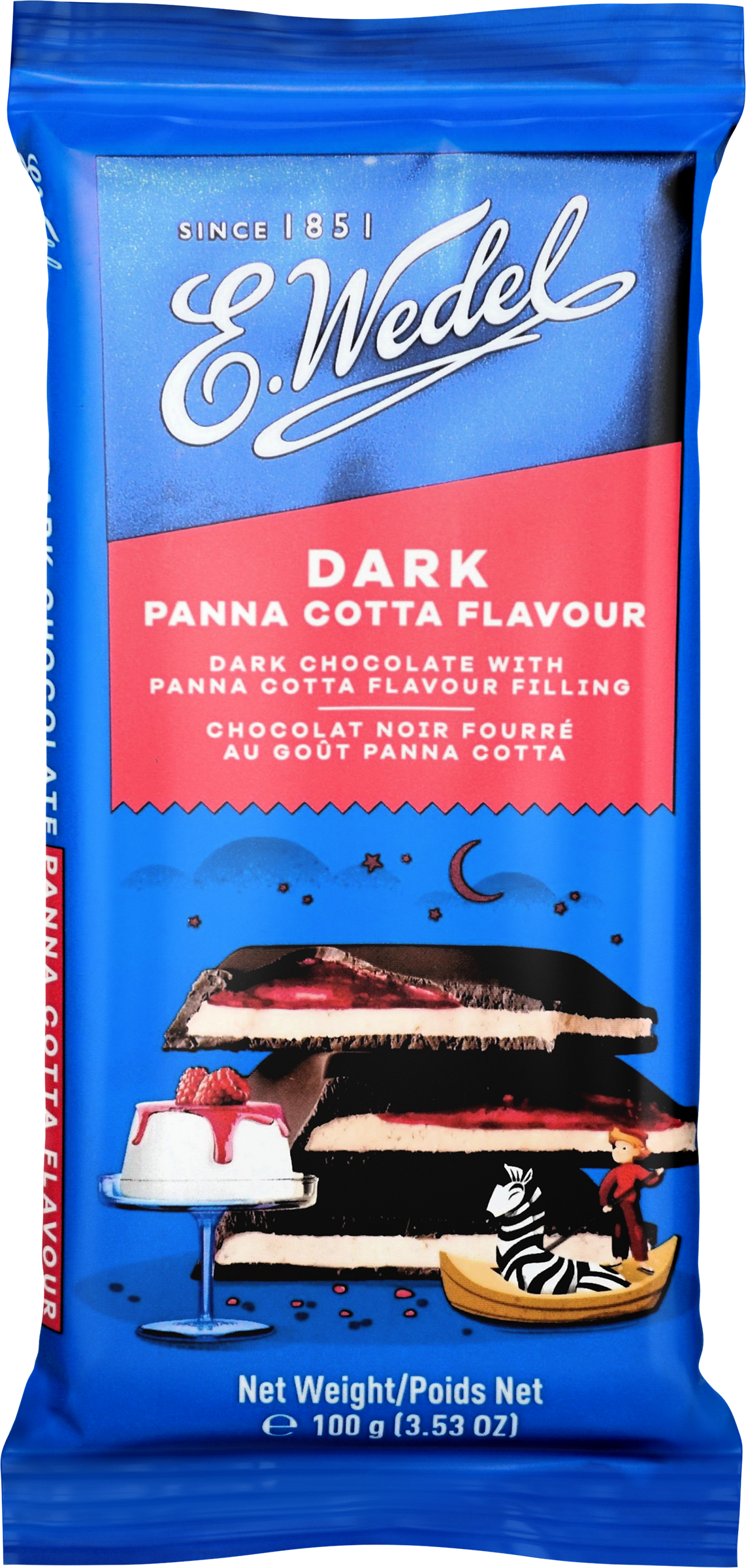 Изображение товара Темный шоколад E.WEDEL с начинкой Панна Котта 100г