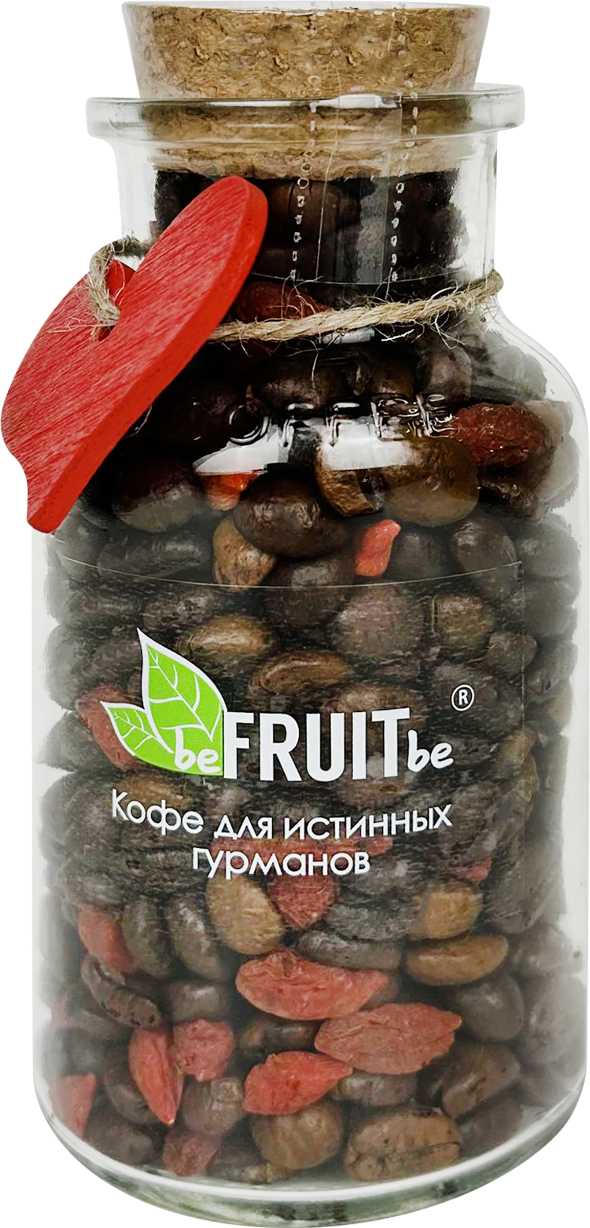 Изображение товара Кофе зерновой BEFRUITBE с ягодами годжи жареный 80г натуральный напиток