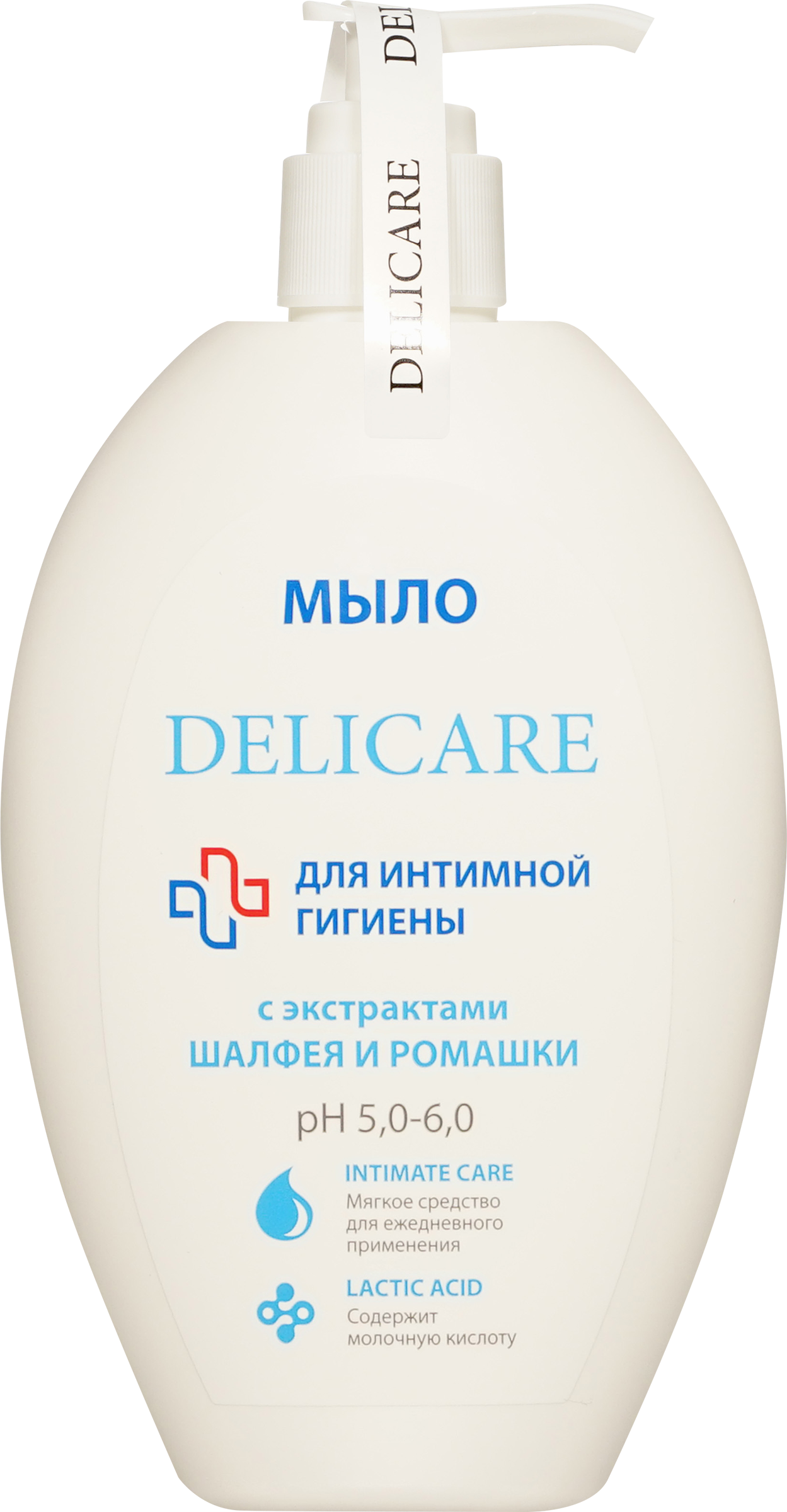 Изображение товара Мыло для интимной гигиены DELICARE с экстрактами шалфея и ромашки 300мл