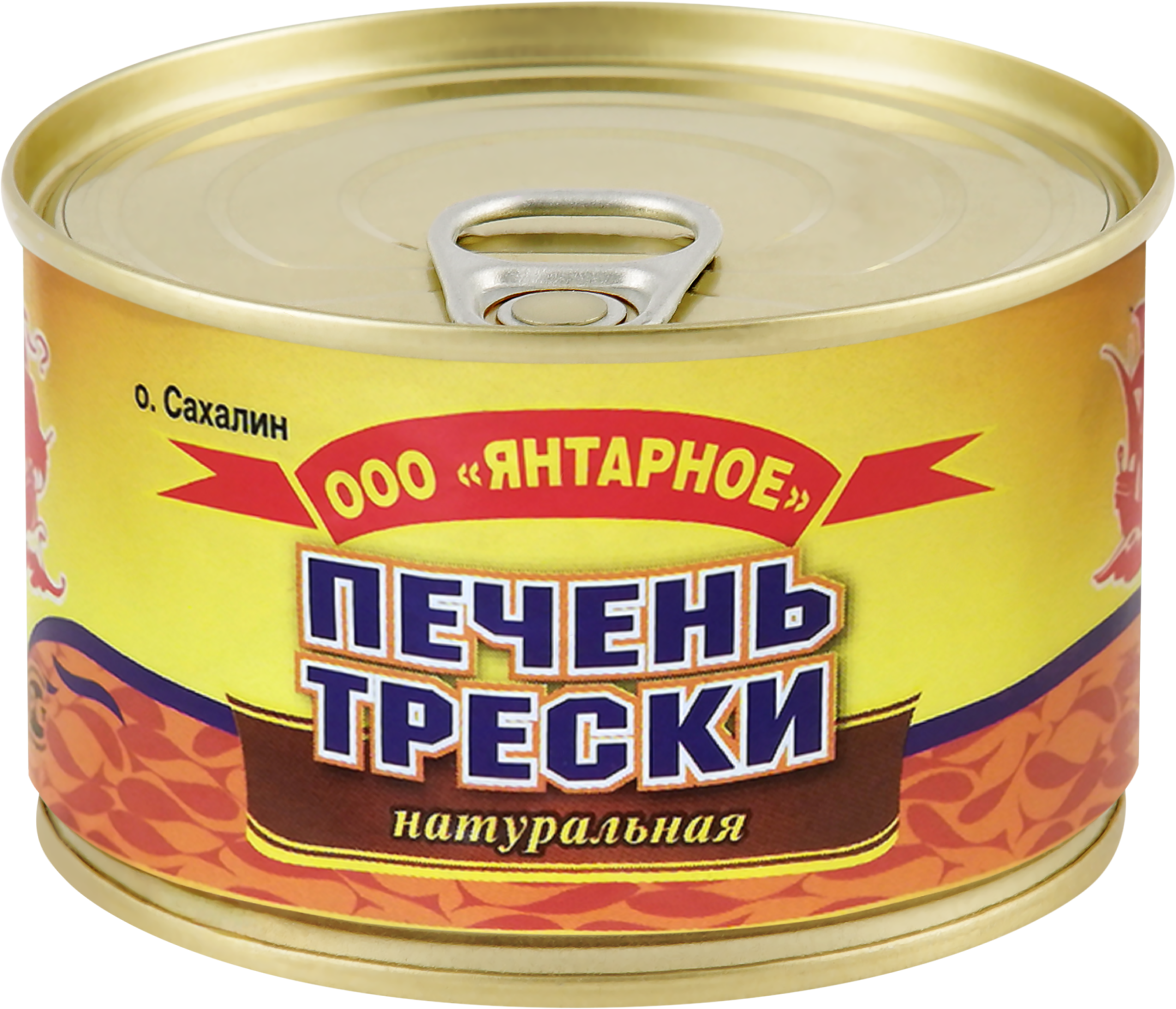 Изображение товара Консервы из печени трески ЯНТАРНОЕ натуральная 120г - высокое качество и натуральность
