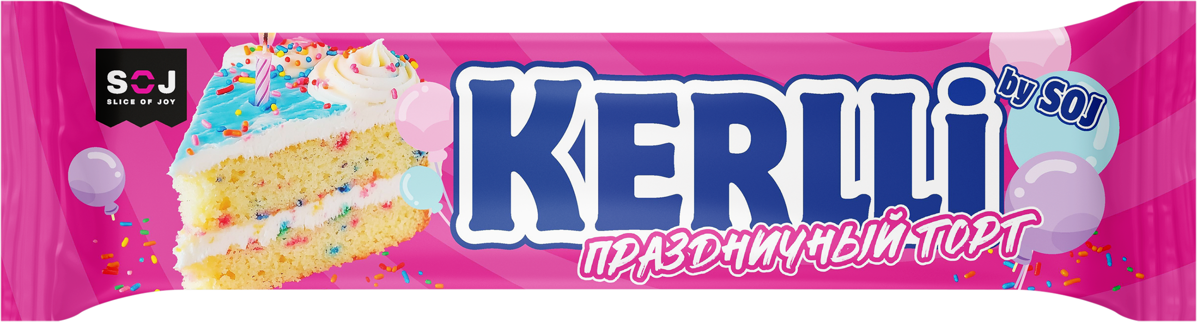 Изображение товара Злаковый батончик KERLLI Birthday cake с клюквой и арахисом 40 г