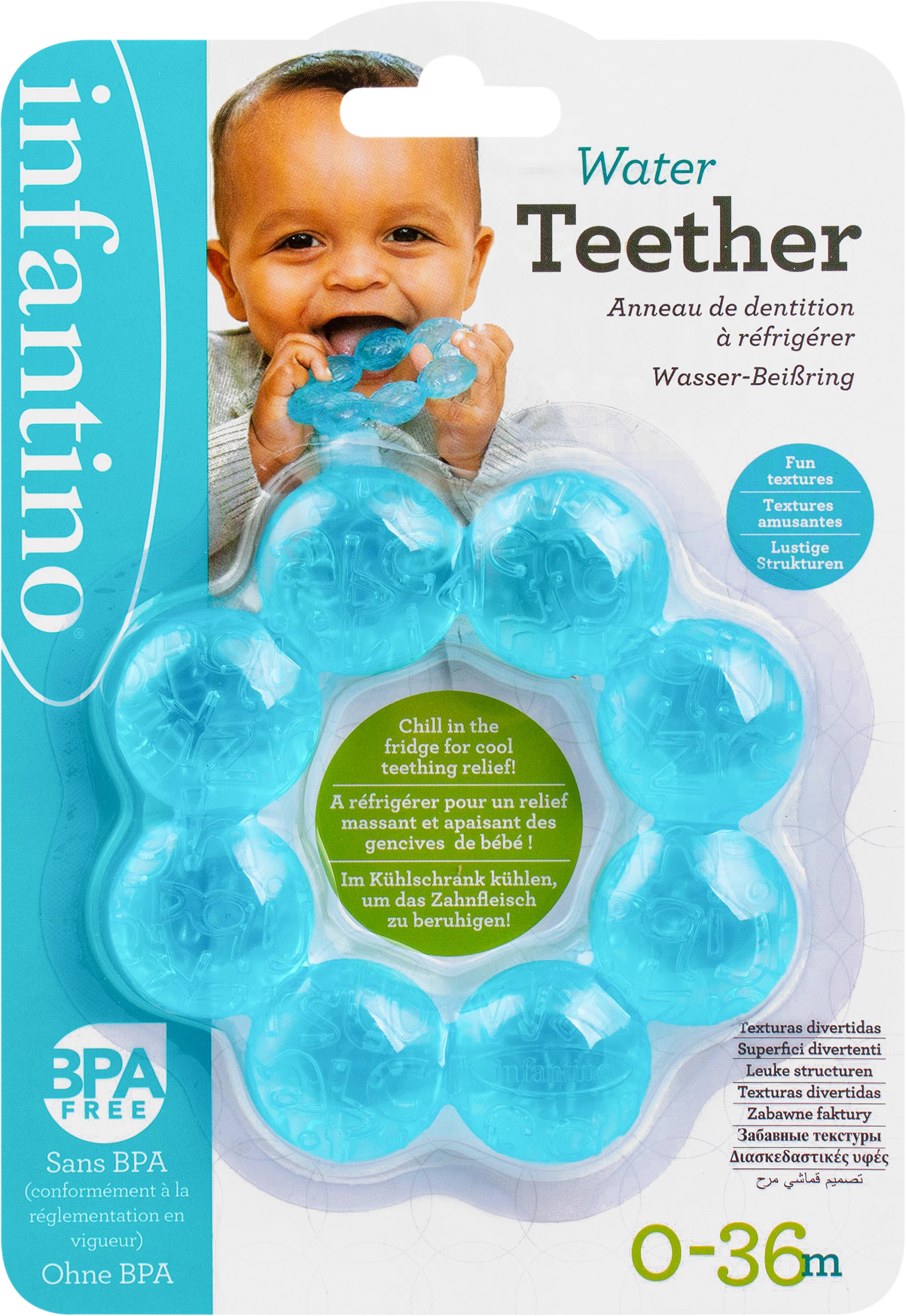 Изображение товара Прорезыватель INFANTINO с водой, с 0 месяцев, Арт. 206105, 206301, 216559