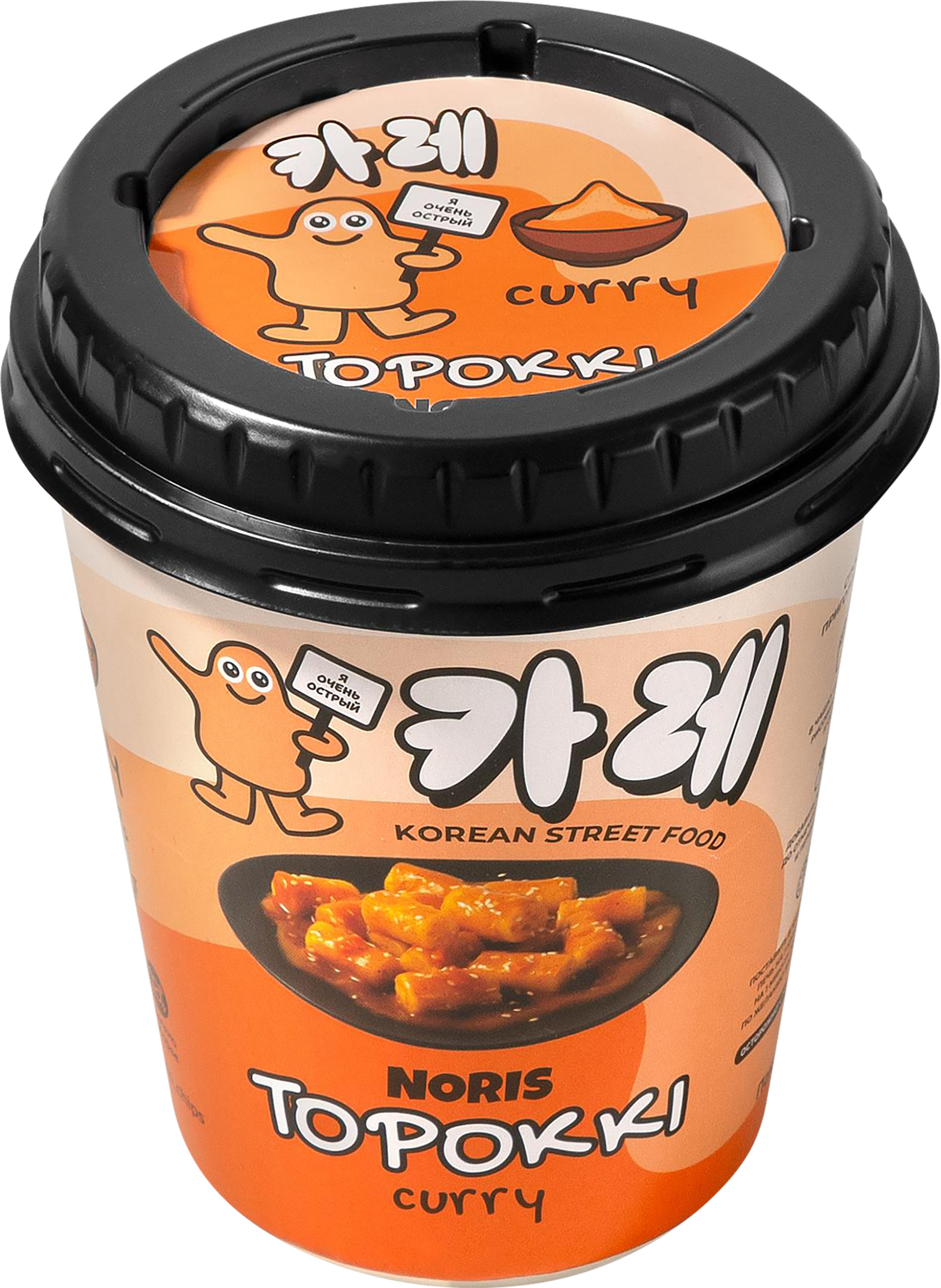 Изображение товара Рисовые палочки NORIS Топокки с соусом кари - хрустящая закуска из Кореи