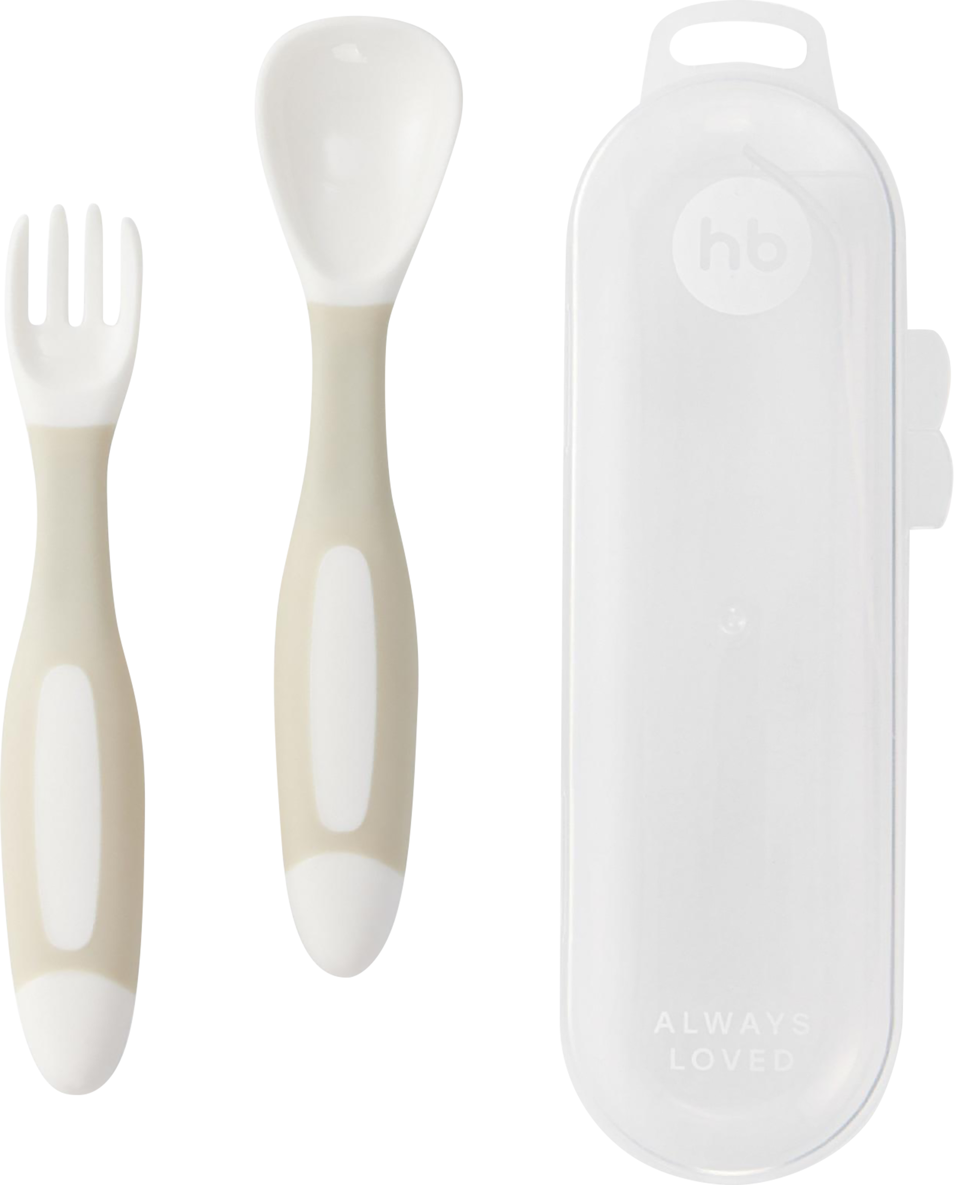 Изображение товара Набор столовых приборов HAPPY BABY ложка и вилка, с чехлом, с 12 месяцев