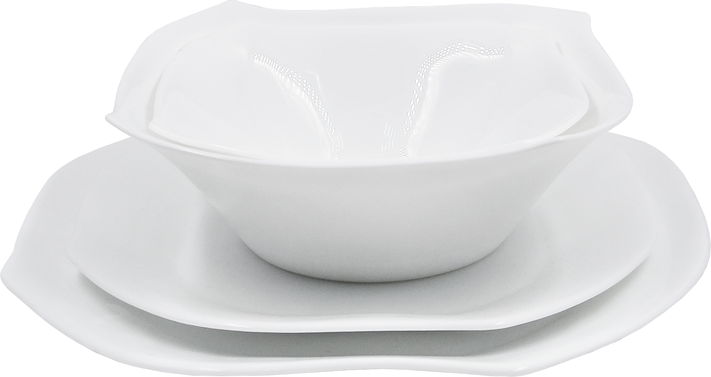 Изображение товара Набор столовый LAVENIR 16 предметов 450/250мл 21/17.5/16/14см LFSP WHITE