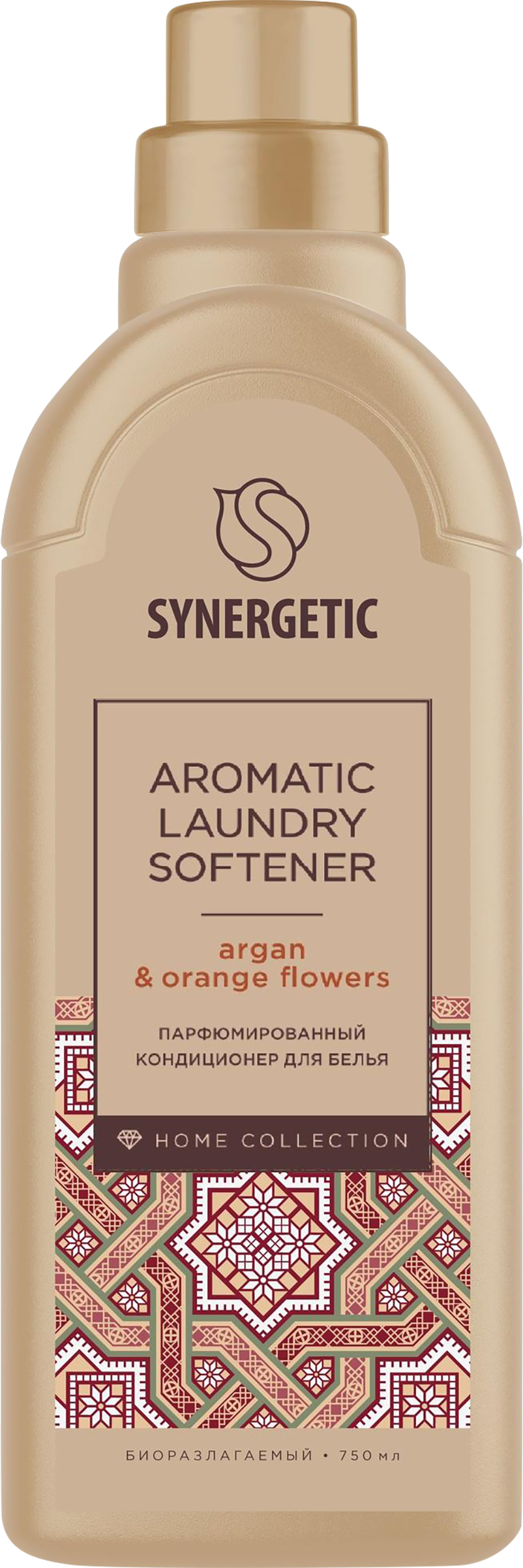 Изображение товара SYNERGETIC Кондиционер для белья Аргановое масло и цветы апельсина 750 мл