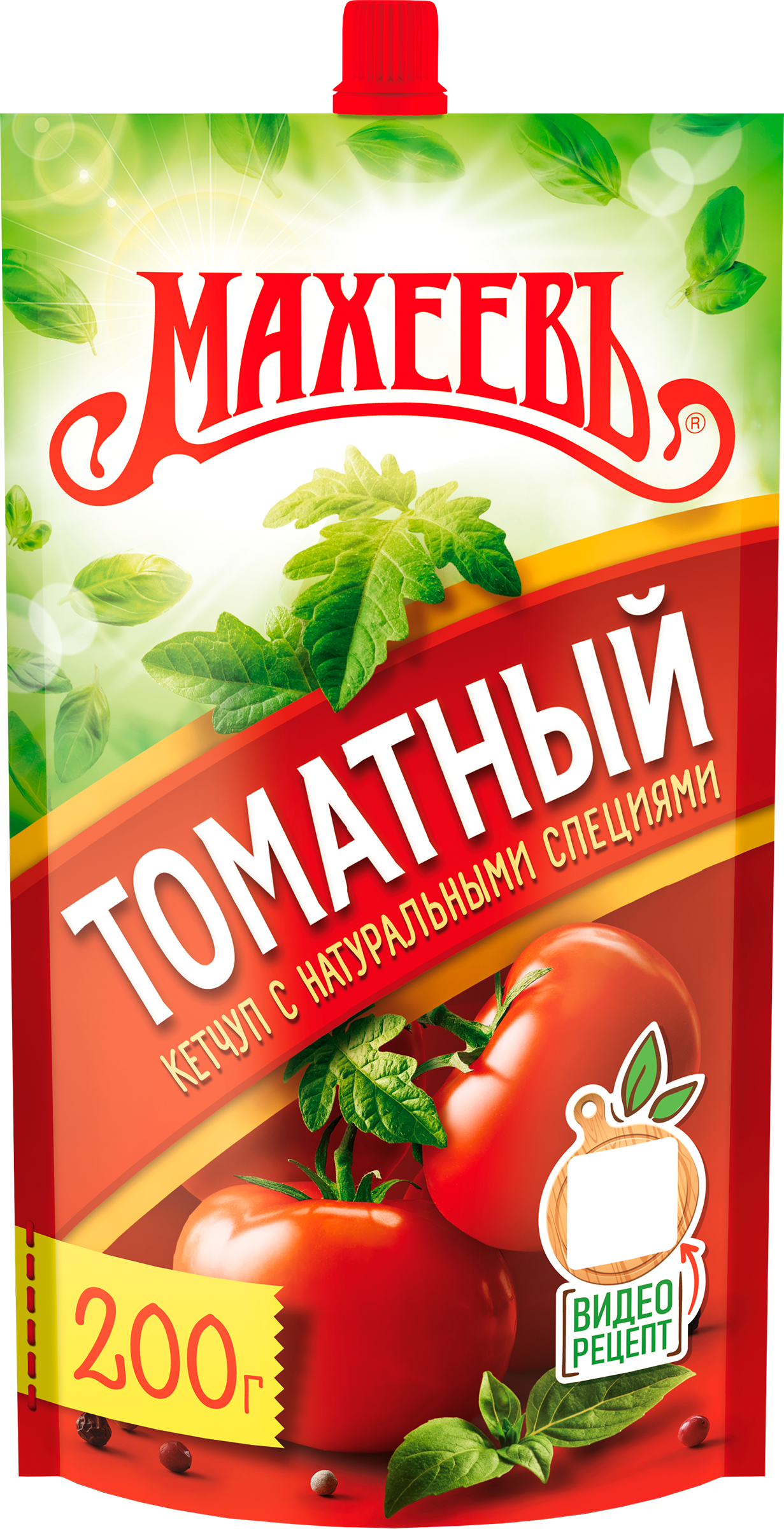 Изображение товара Кетчуп МАХЕЕВЪ Томатный 200г - натуральный соус для блюд и закусок