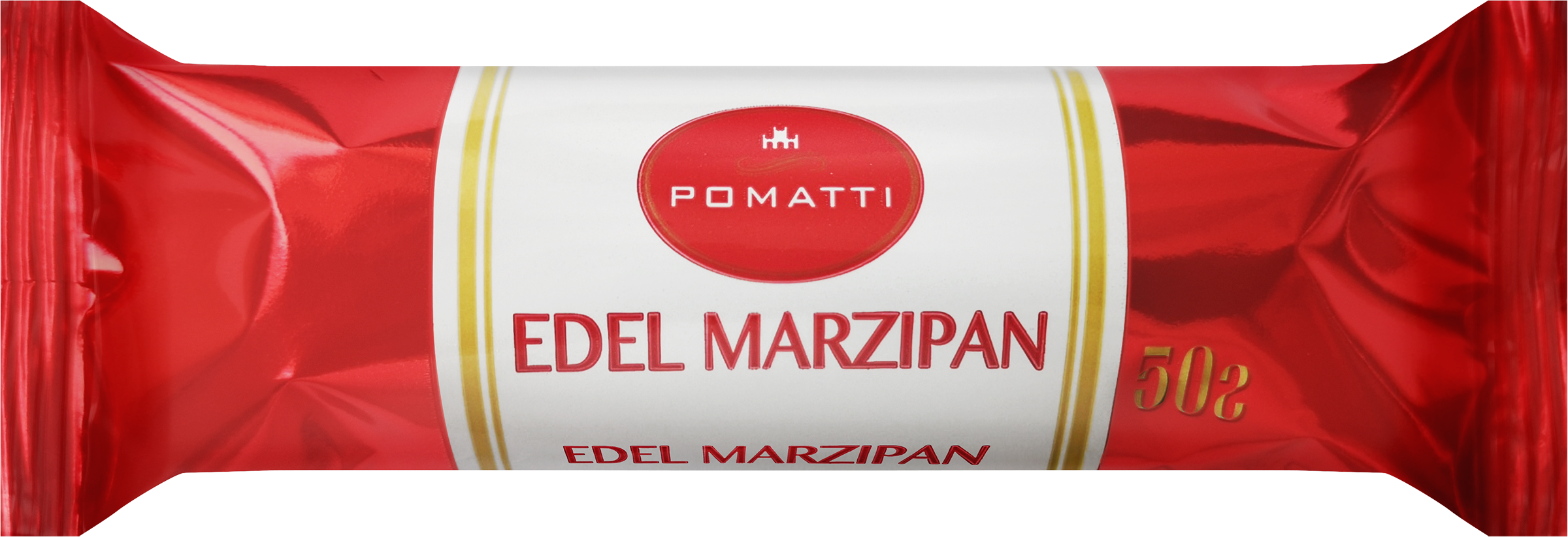 Изображение товара Батончик марципановый POMATTI в темном шоколаде, содержание миндаля 44%, 50г