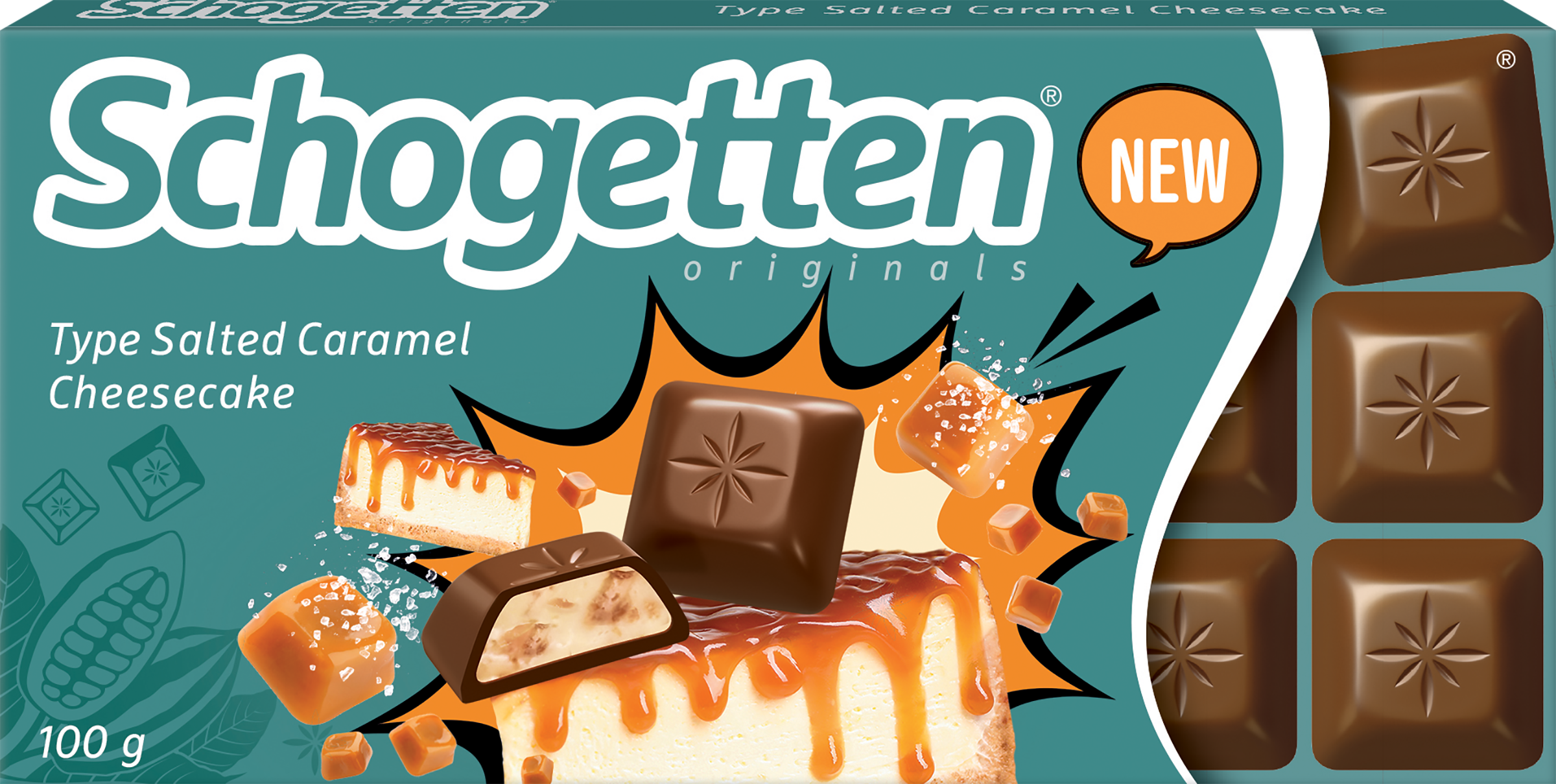 Изображение товара SCHOGETTEN шоколад чизкейк с карамелью 100 г