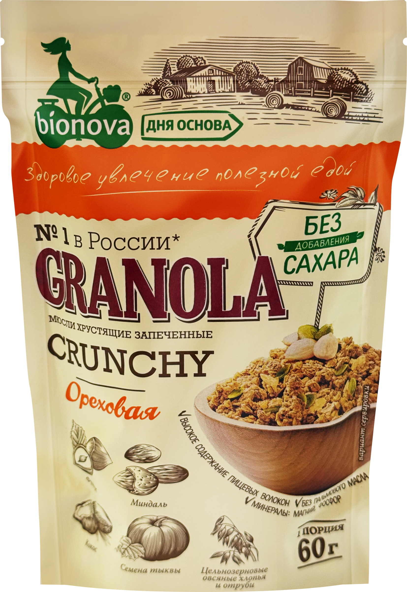 Изображение товара Мюсли BIONOVA Ореховые, 60г