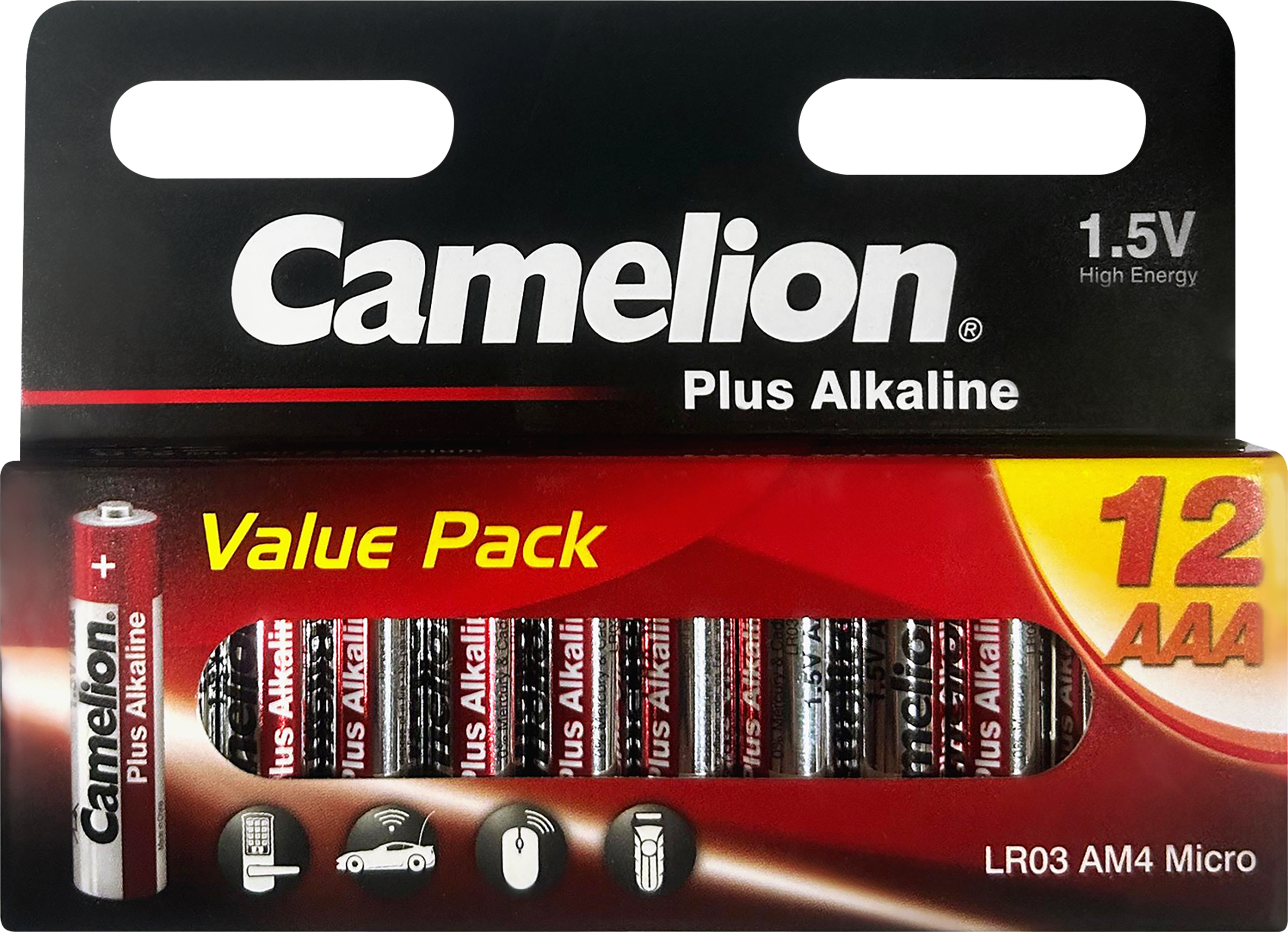 Изображение товара Батарейки CAMELION LR03 1,5В 1250мАч 12 шт алкалиновые AAA