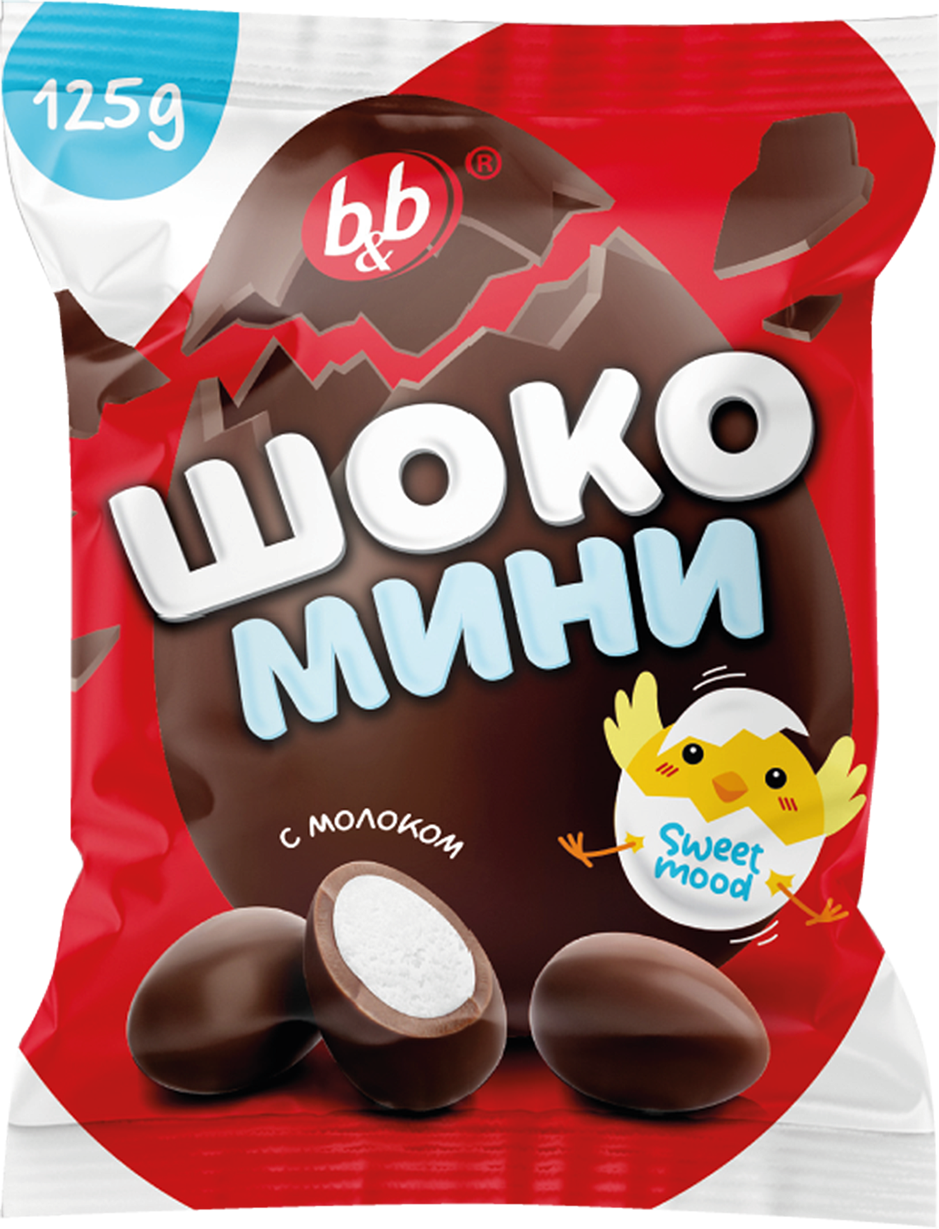 Изображение товара Конфеты B&B Шокомини в молочно-шоколадной глазури, 125г