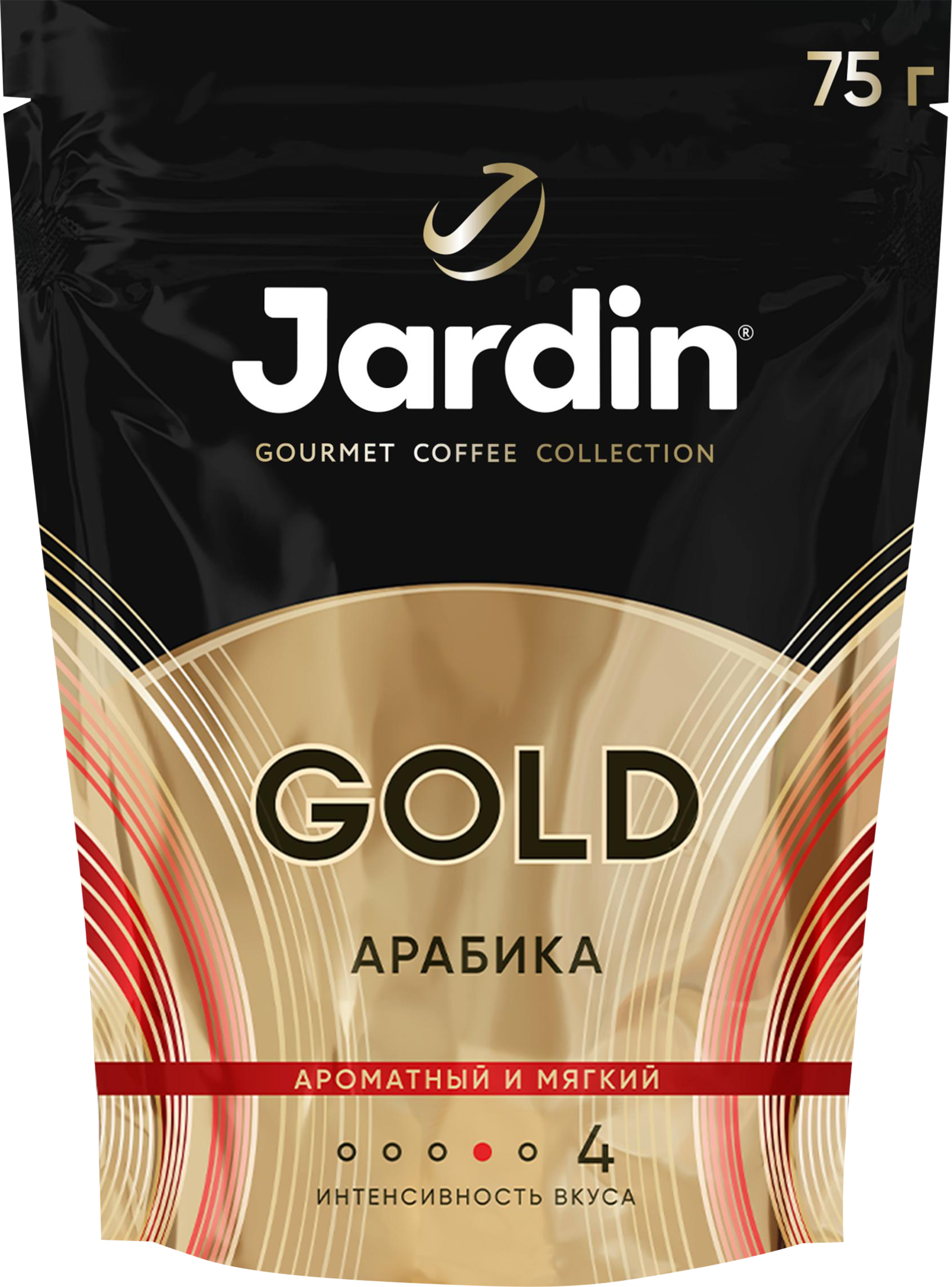 Изображение товара Кофе растворимый JARDIN Голд 75г насыщенный и ароматный кофе с ванильными нотами