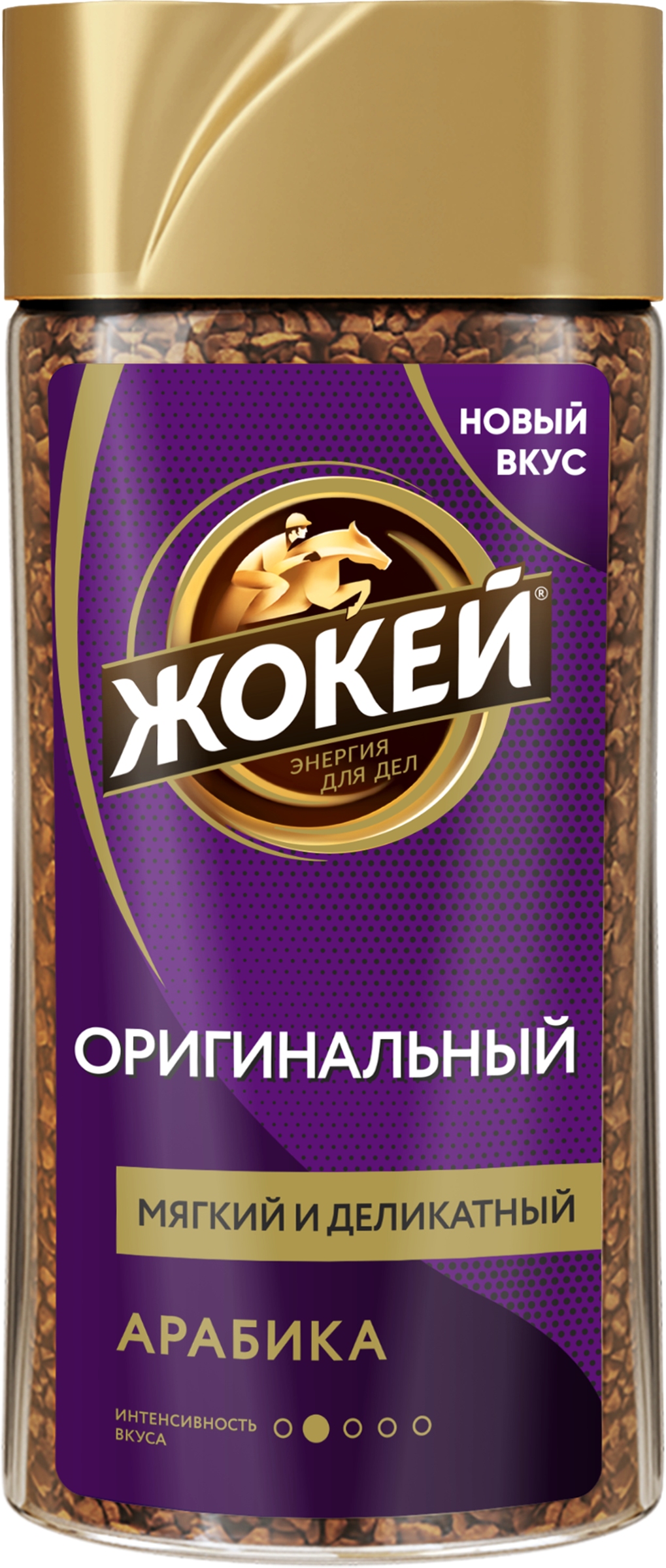 Изображение товара Кофе растворимый ЖОКЕЙ Арабика с цикорием 90г, мягкий вкус