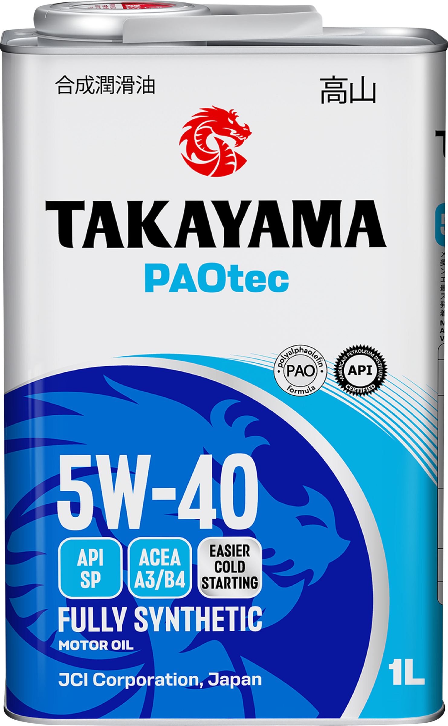 Изображение товара Масло моторное TAKAYAMA Paotec 5W-40 A3/B4 SP, Арт. 6056071, 1л