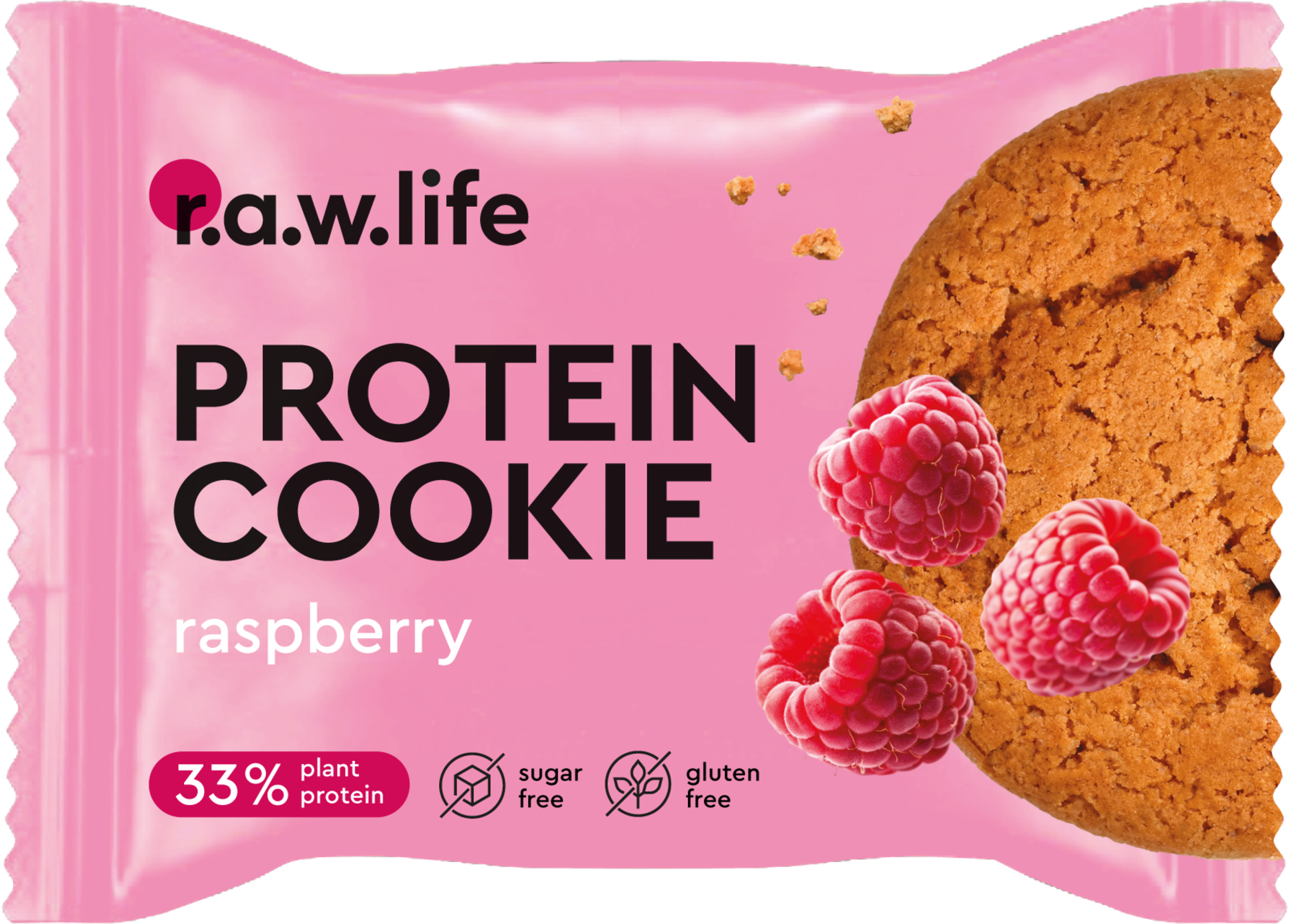 Изображение товара Печенье протеиновое R.A.W. LIFE Малина без сахара, 37 г