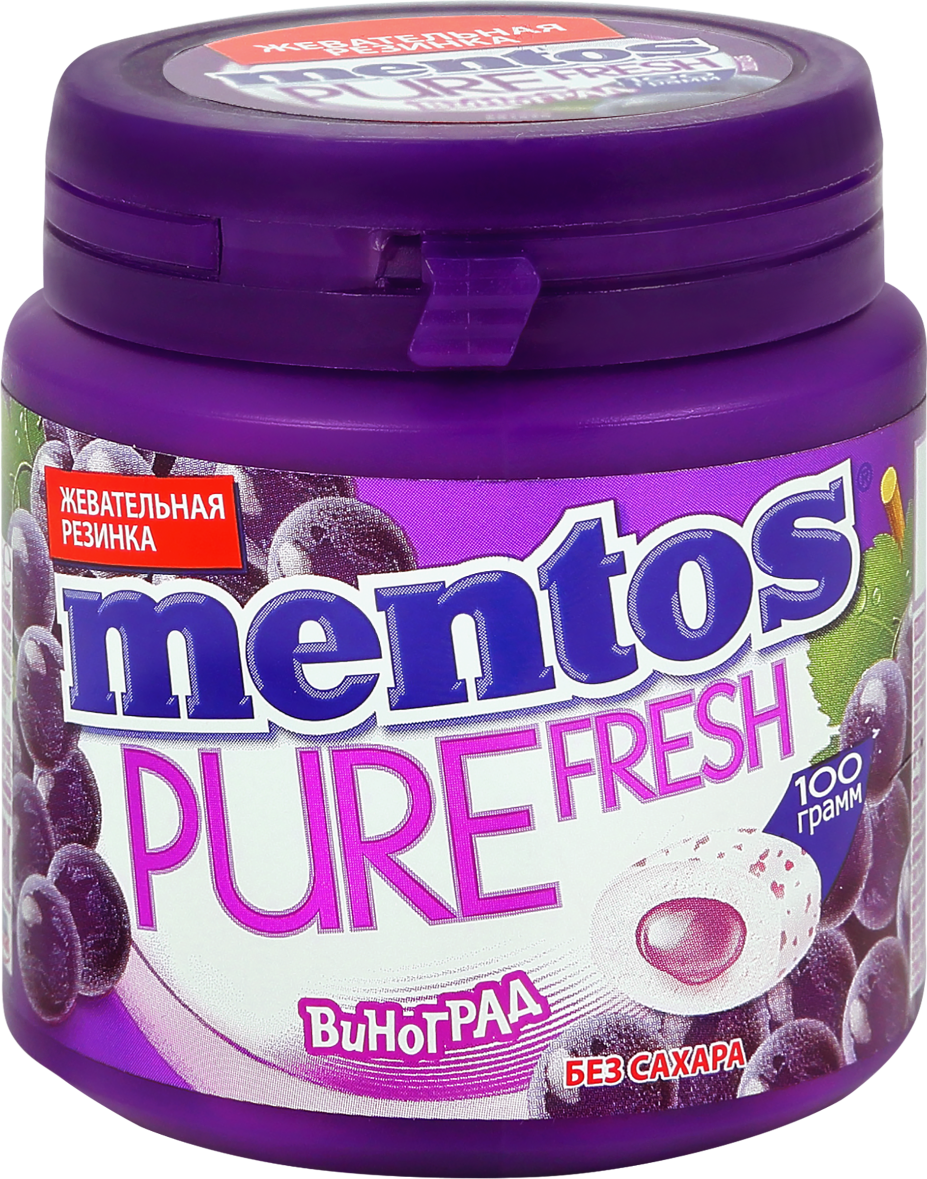 Изображение товара Жевательная резинка MENTOS Pure Fresh вкус виноград, 100г
