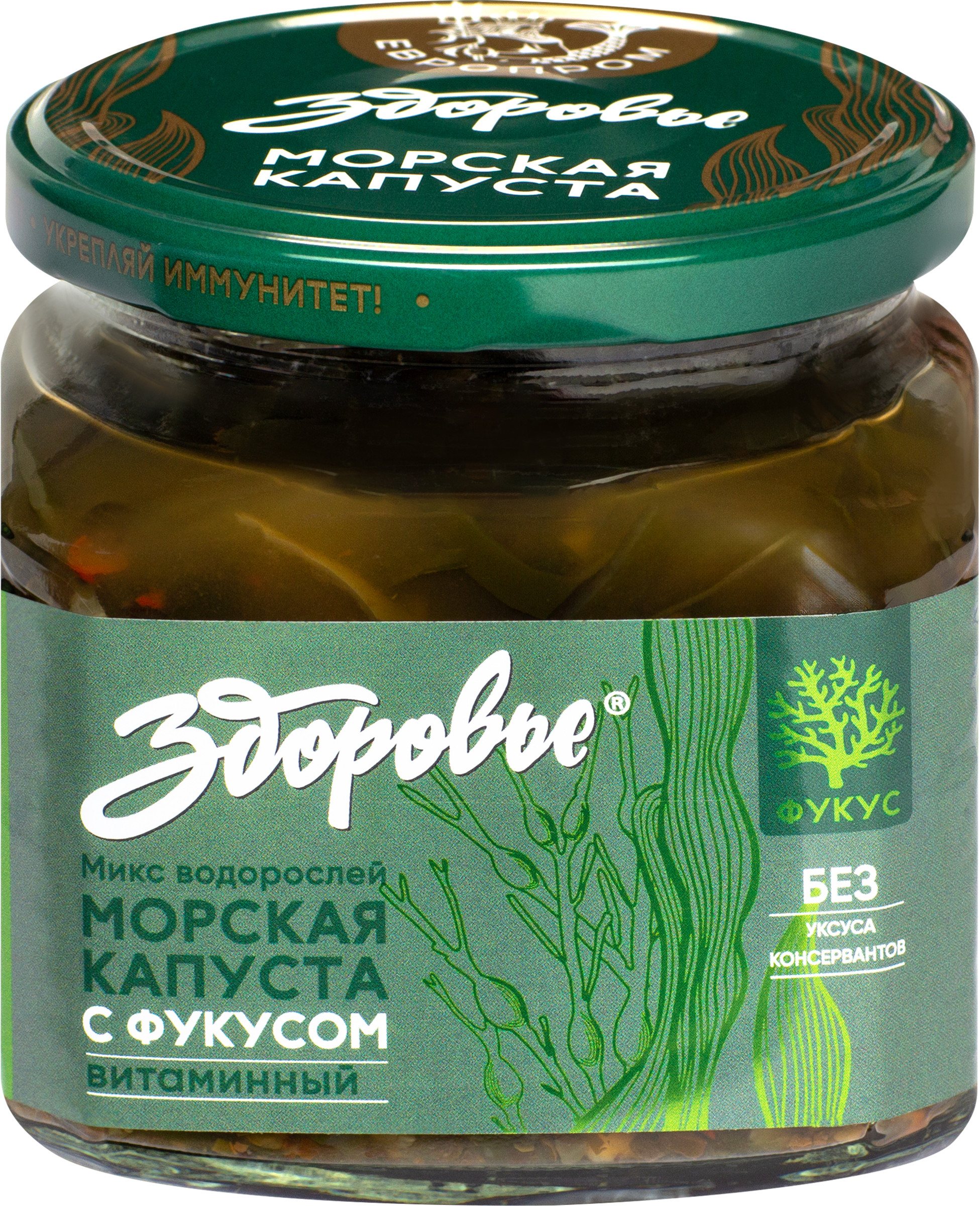 Изображение товара Морская капуста ЗДОРОВЬЕ Витаминная, с фукусом, 400 г