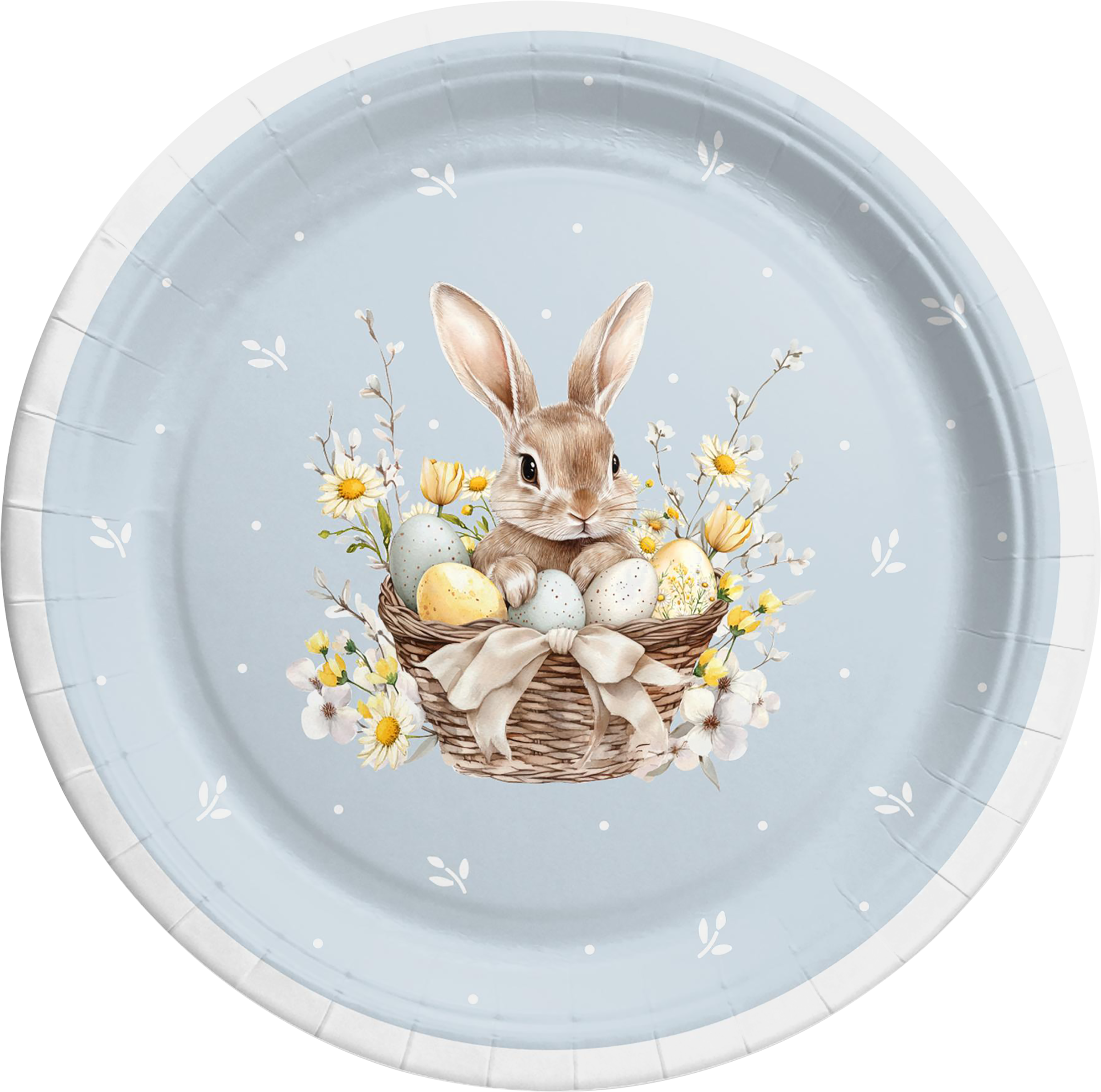 Изображение товара Тарелки бумажные CITY HOME TRADE Пасха 23см, голубые, Арт. PLT23, 6шт
