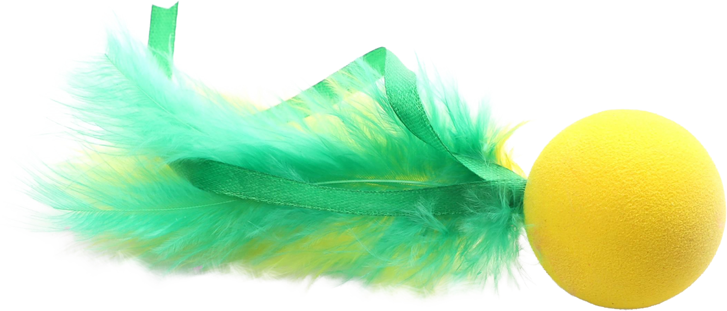 Изображение товара Игрушка для кошек TRIOL Мяч с перьями d=40мм/180мм