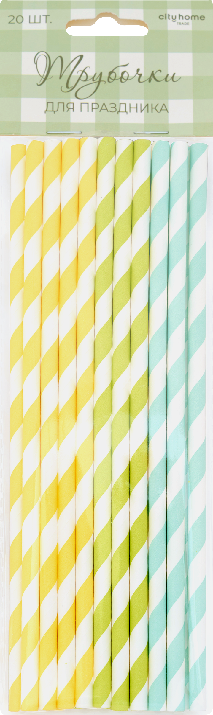 Изображение товара Трубочки бумажные для напитков CITY HOME TRADE Пасха, Арт. PSTR, 20шт