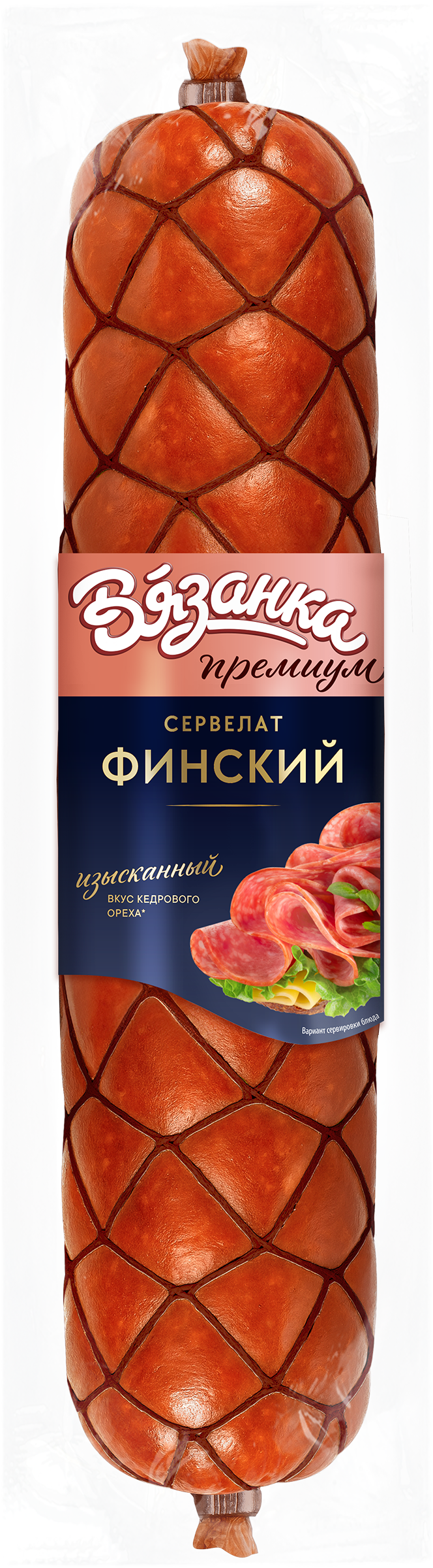 Изображение товара Колбаса варено-копченая ВЯЗАНКА Сервелат Финский, весовая