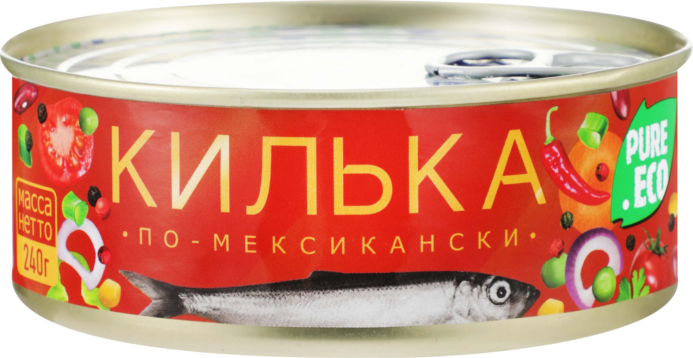 Изображение товара Килька TASTY TINS По-мексикански в томатном соусе 240г