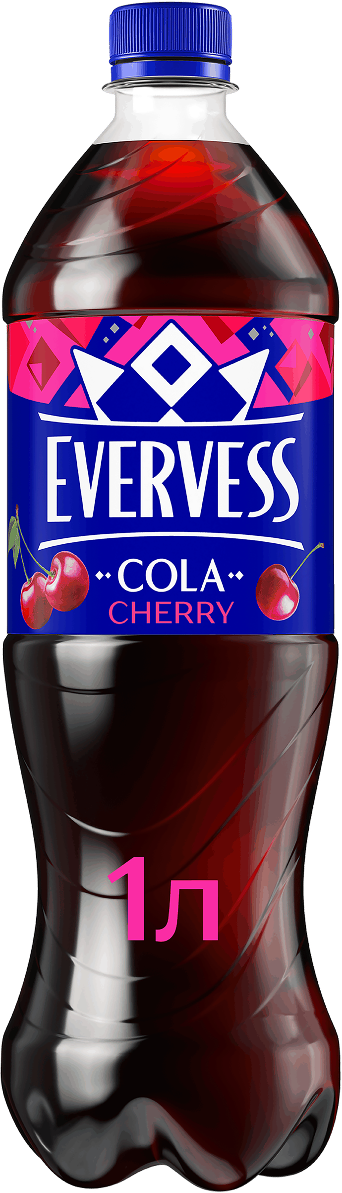 Изображение товара Напиток EVERVESS Кола со вкусом Вишни сильногазированный, 1л