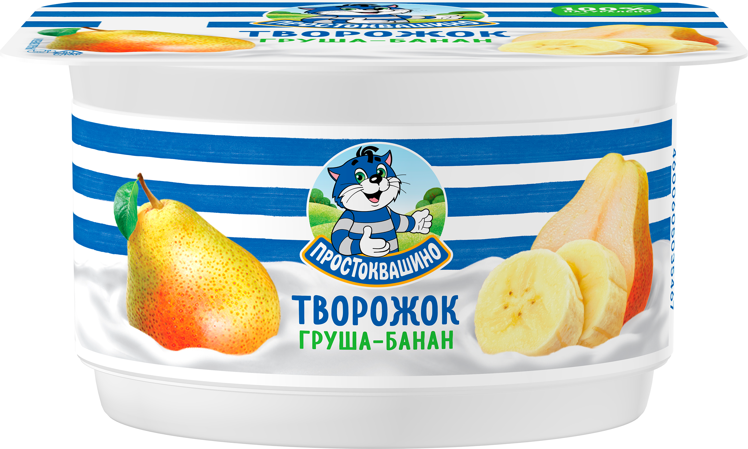 Изображение товара Творожок ПРОСТОКВАШИНО Груша-банан 3,6%, без змж, 110г
