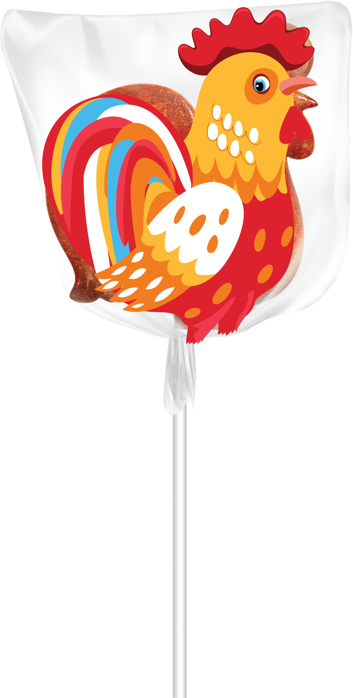 Изображение товара Карамель SWEET BAR в форме кулича и петушка, на палочке, 15г