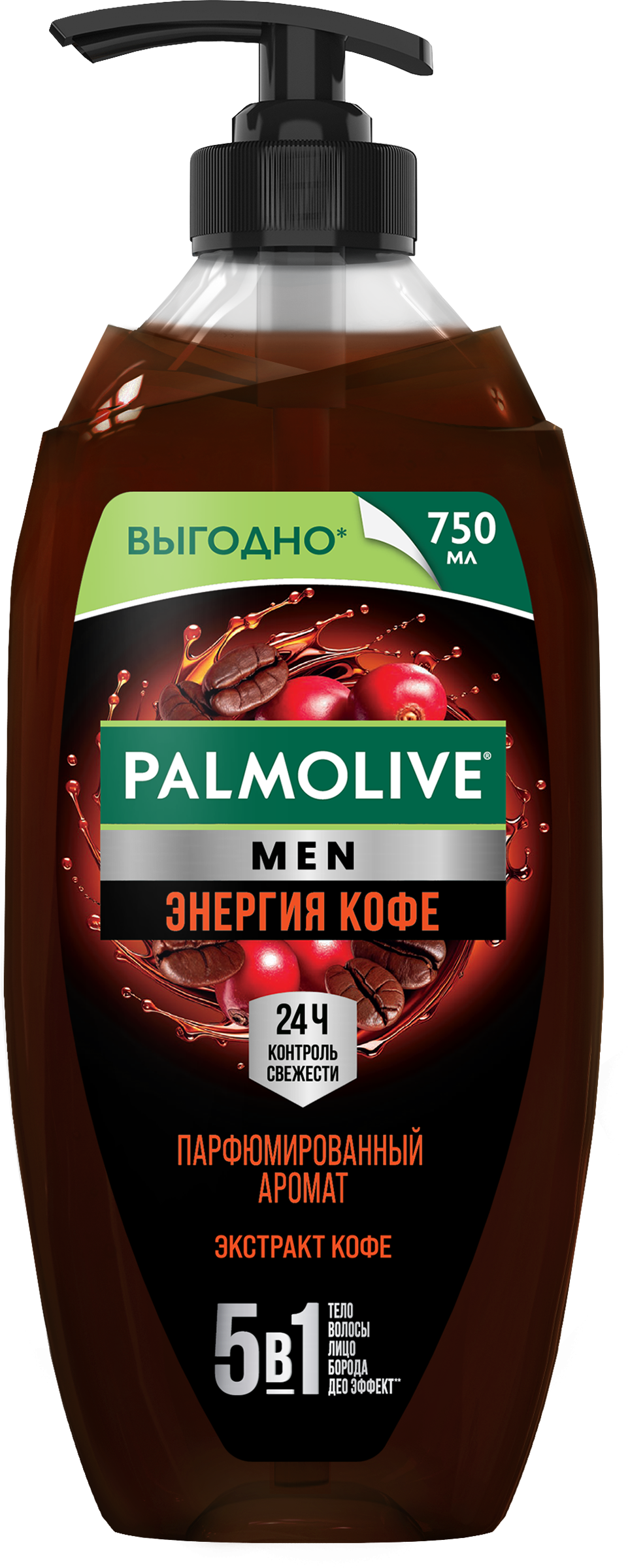 Изображение товара Гель для душа мужской PALMOLIVE Men Энергия кофе, 750мл