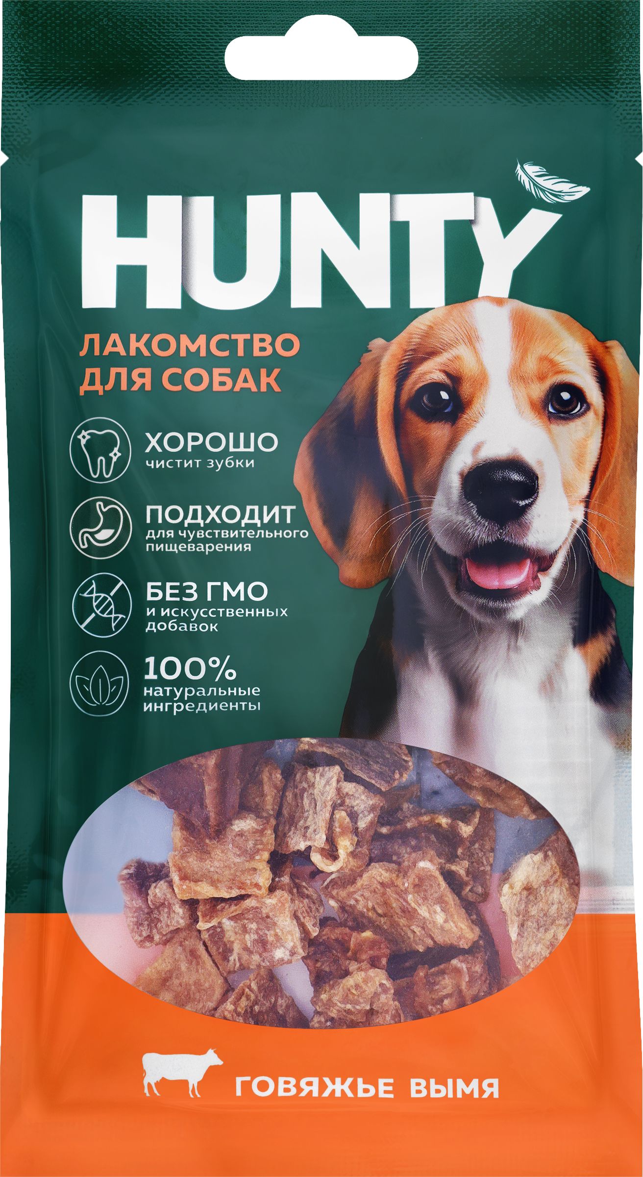 Изображение товара Лакомство HUNTY Говяжье вымя 30г - натуральное поощрение для взрослых собак