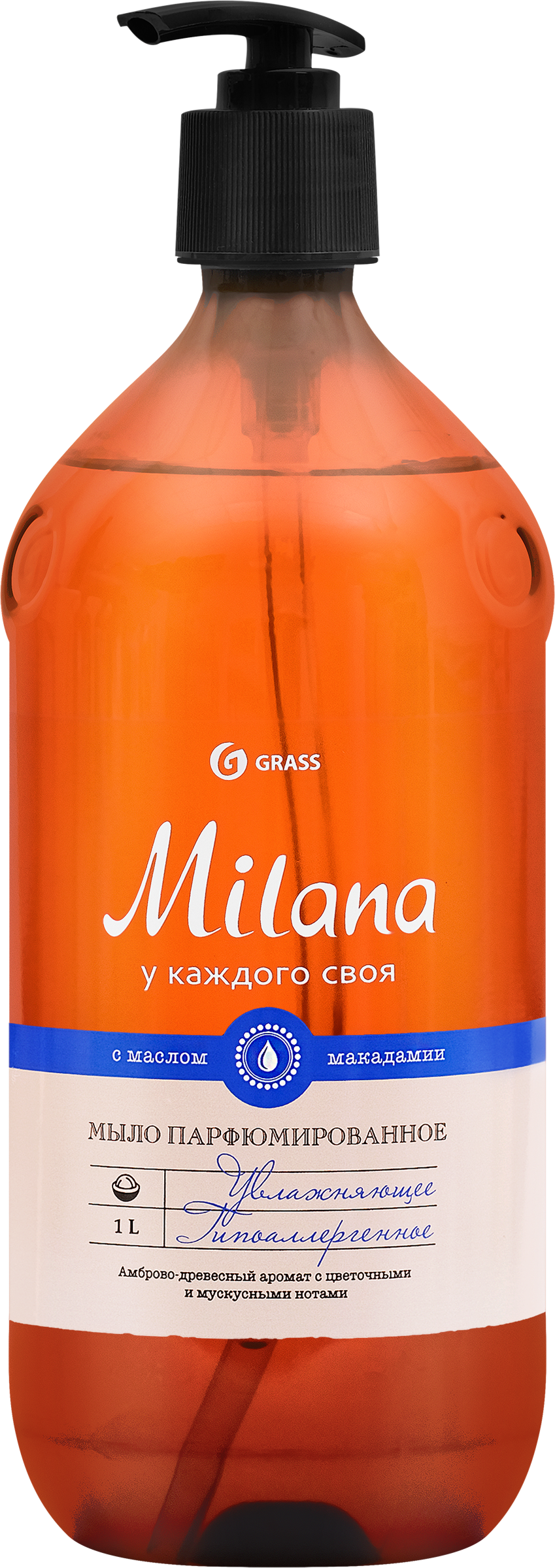 Изображение товара Жидкое мыло GRASS Milana Амбра, 1000мл